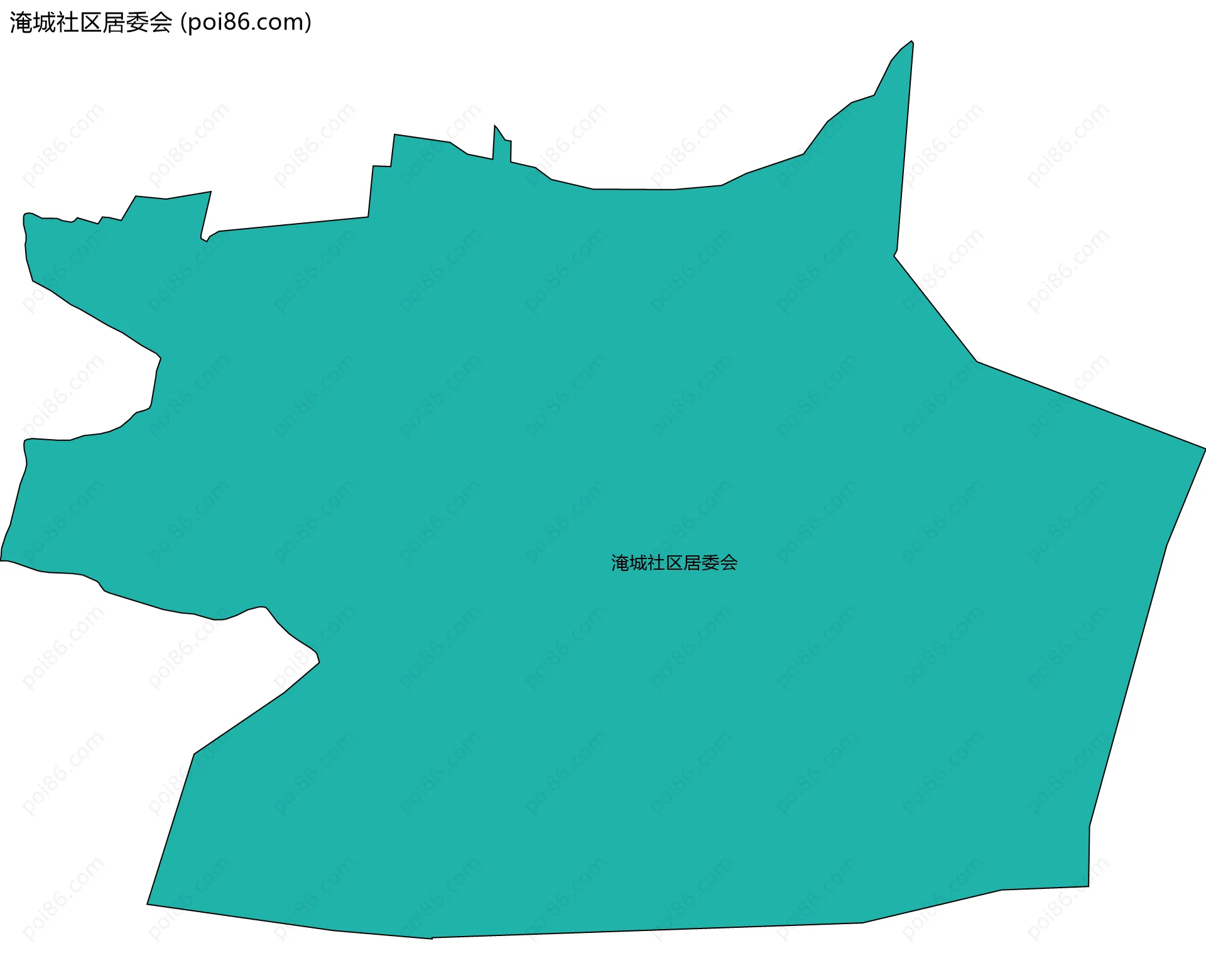 淹城社区居委会边界地图