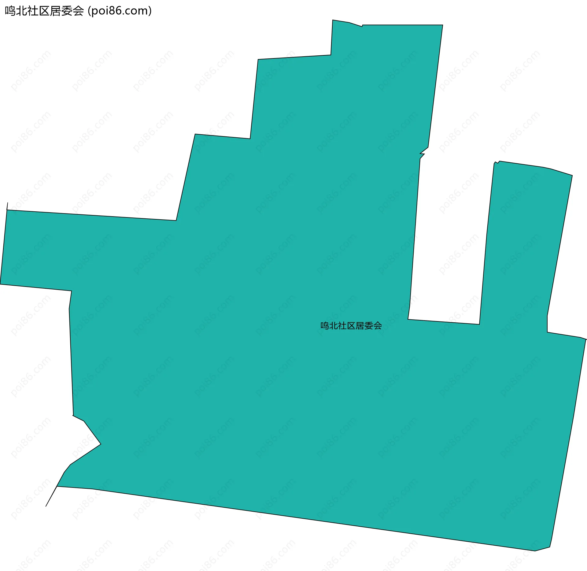 鸣北社区居委会边界地图
