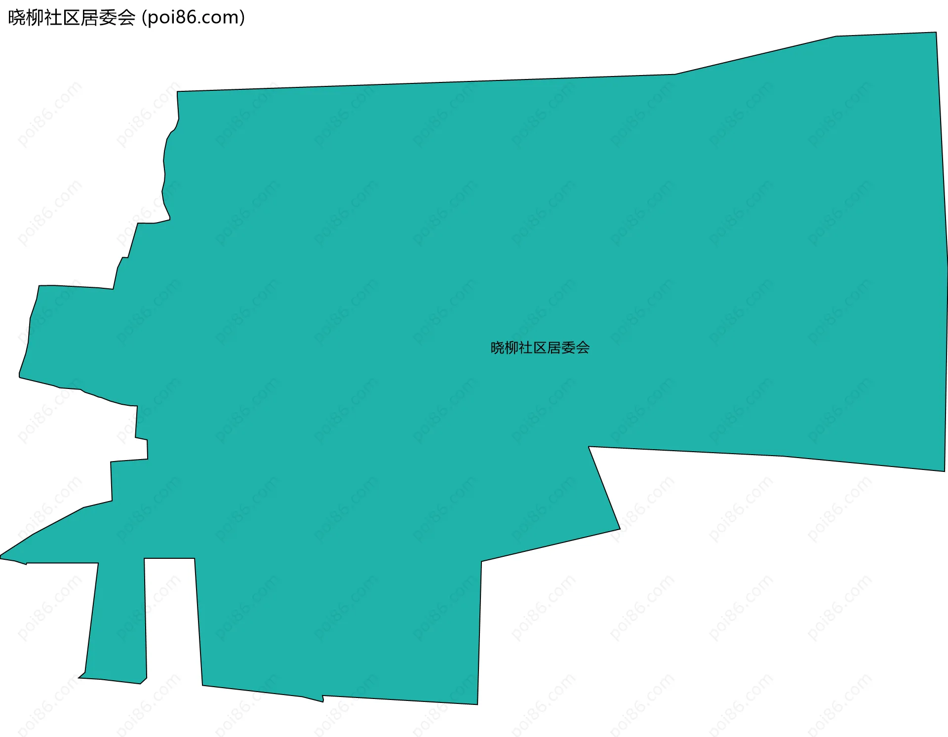 晓柳社区居委会边界地图