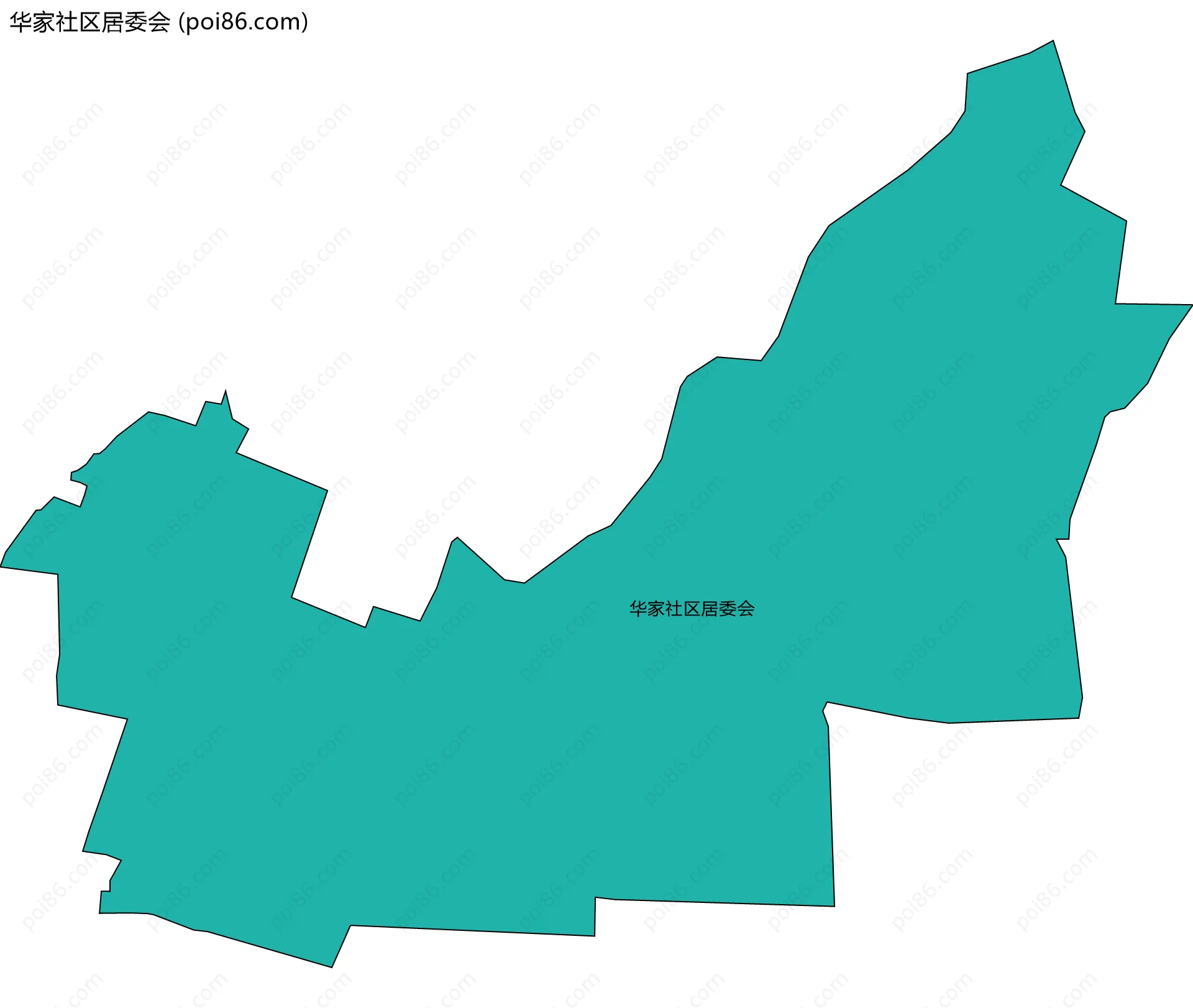 华家社区居委会边界地图