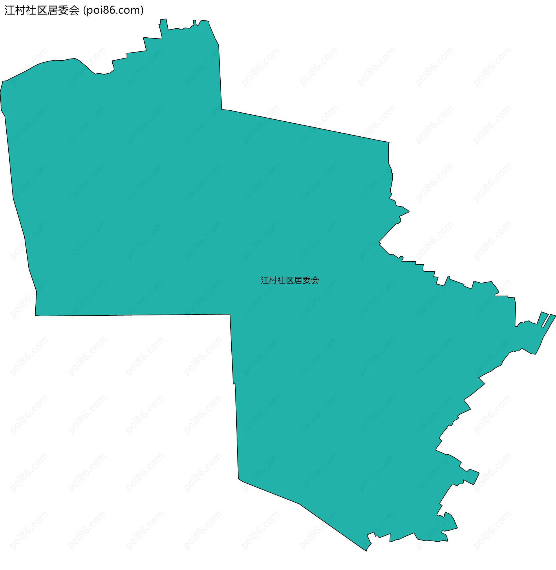 江村社区居委会边界地图