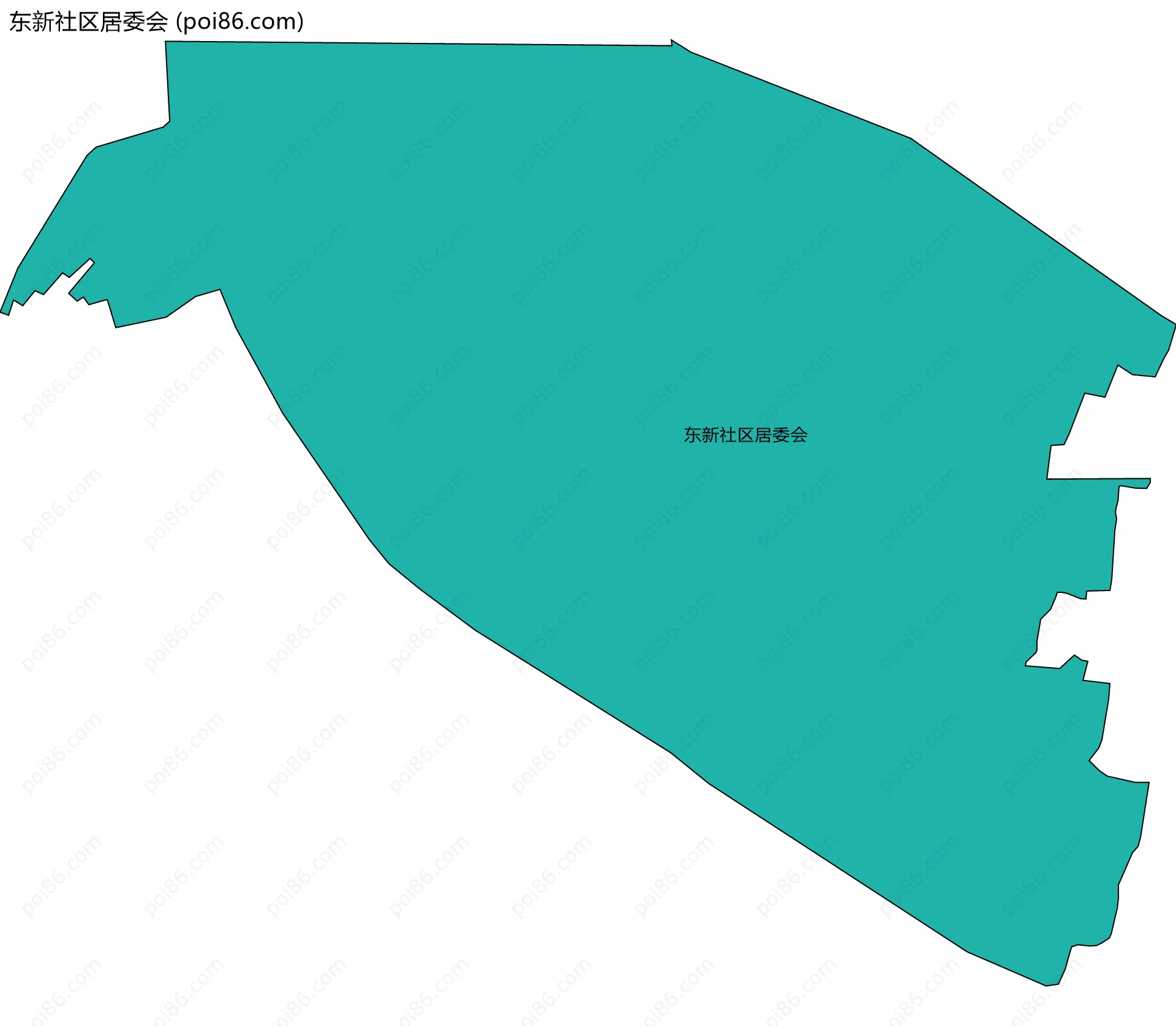 东新社区居委会边界地图