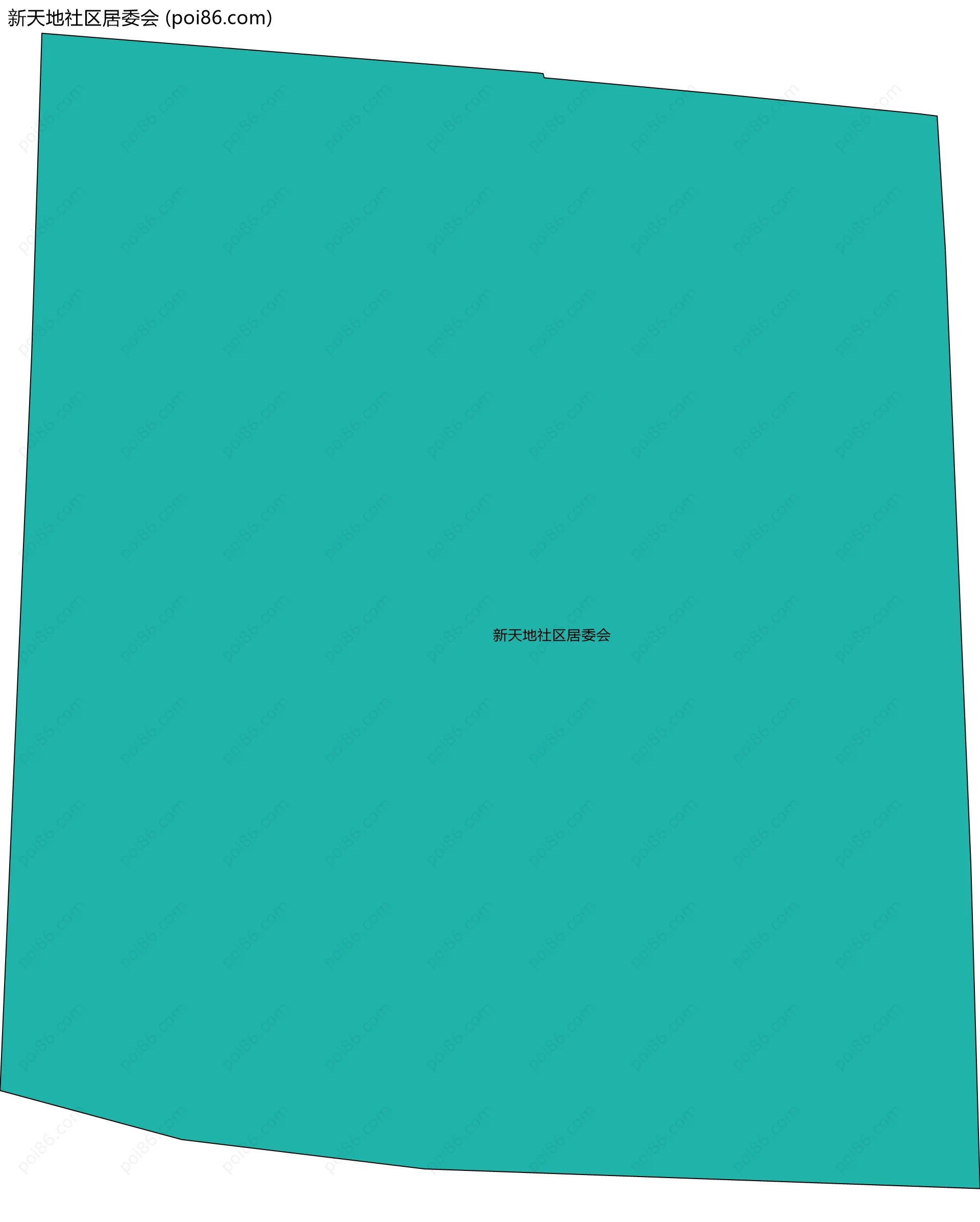 新天地社区居委会边界地图