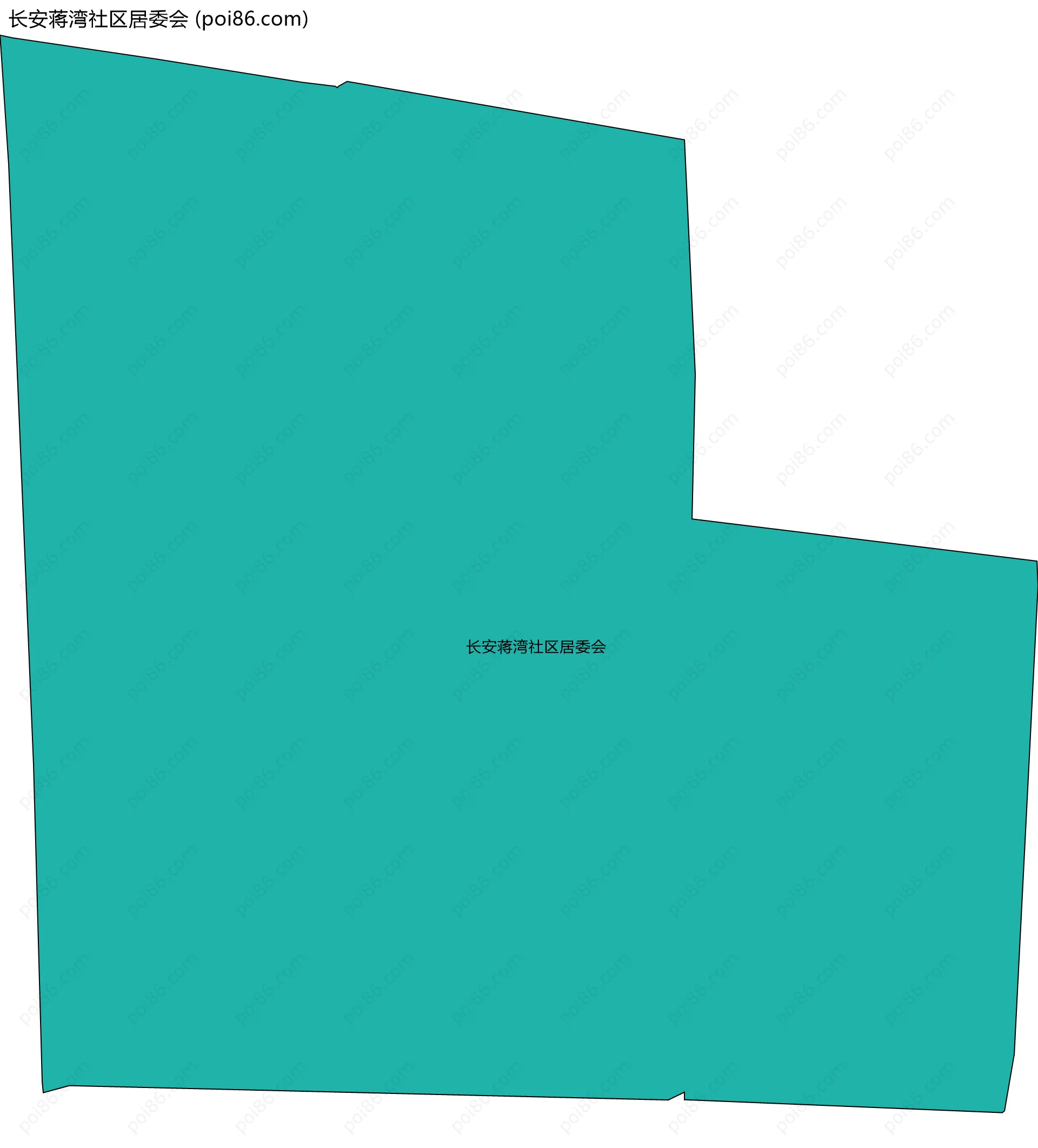 长安蒋湾社区居委会边界地图