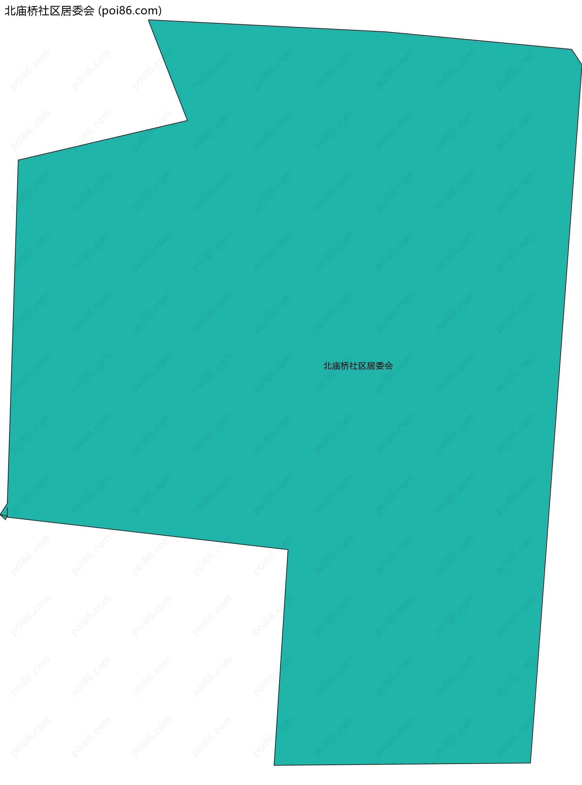 北庙桥社区居委会边界地图