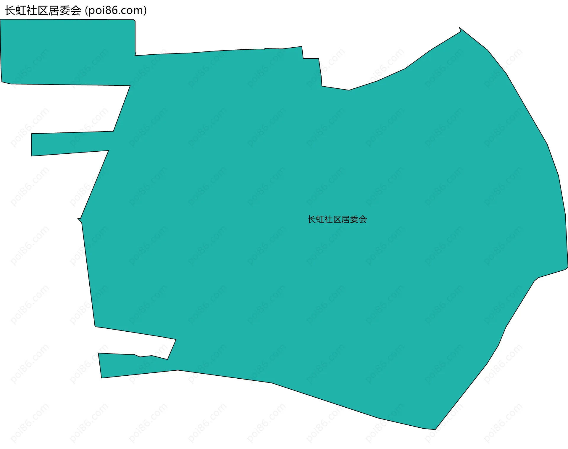 长虹社区居委会边界地图