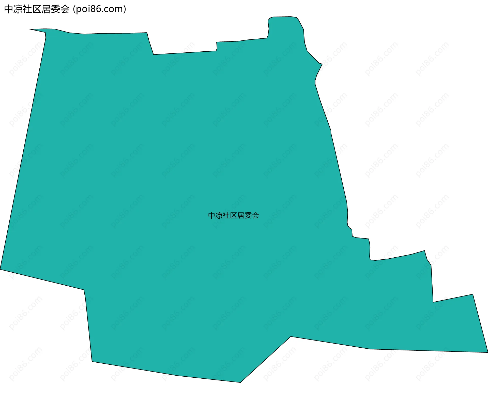 中凉社区居委会边界地图