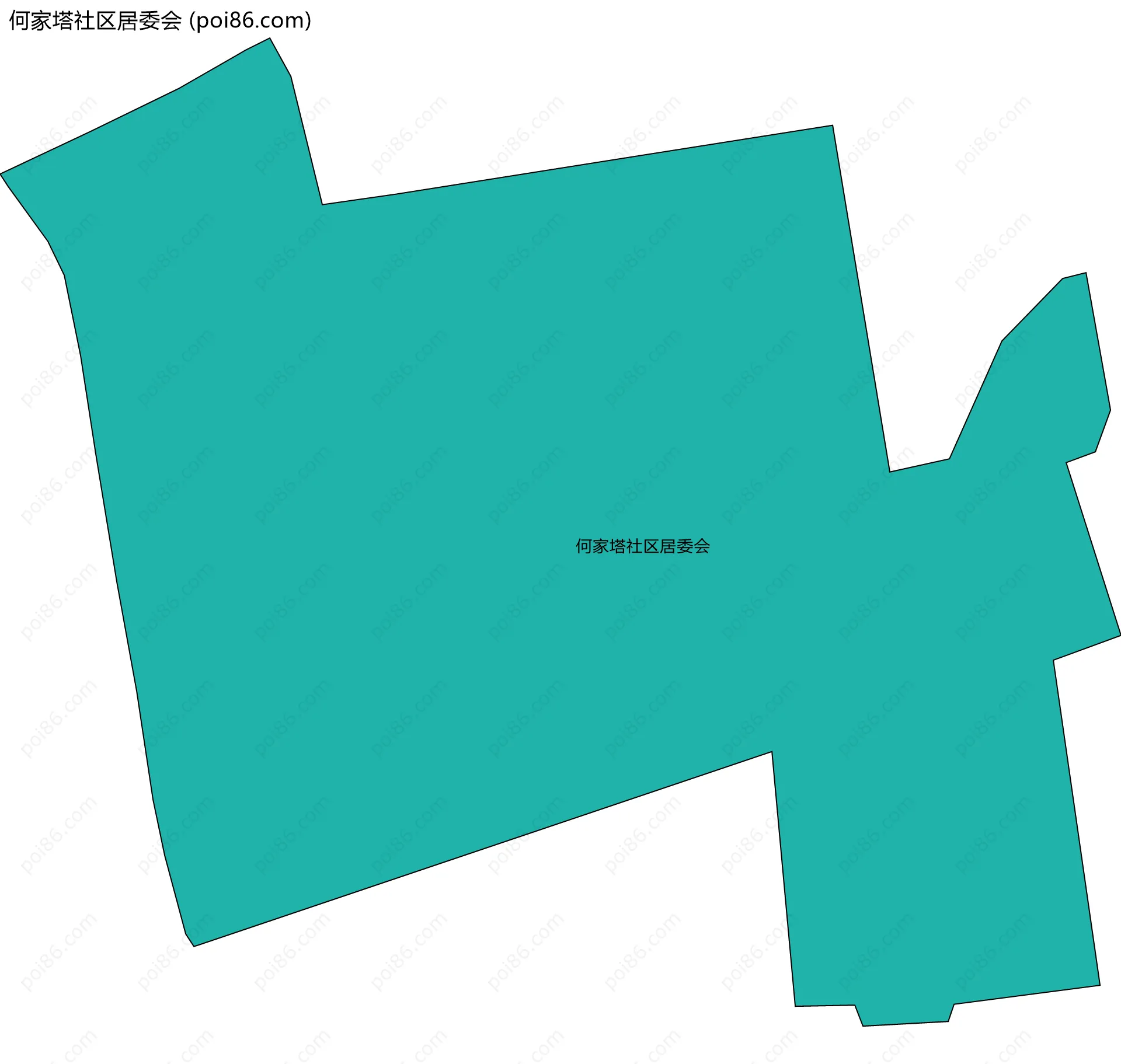 何家塔社区居委会边界地图