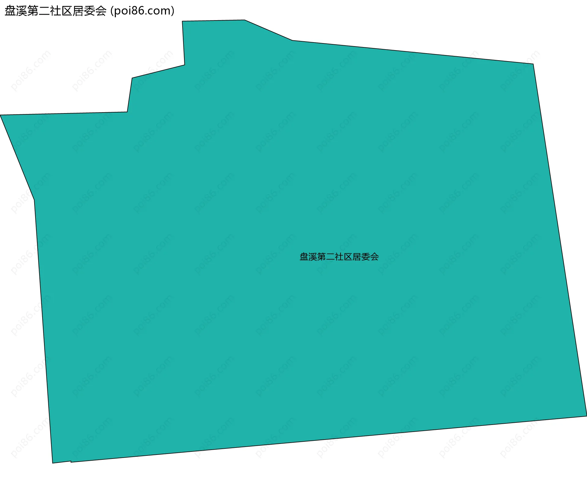 盘溪第二社区居委会边界地图