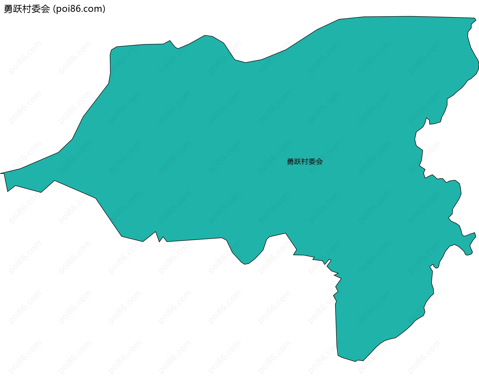 勇跃村委会边界地图