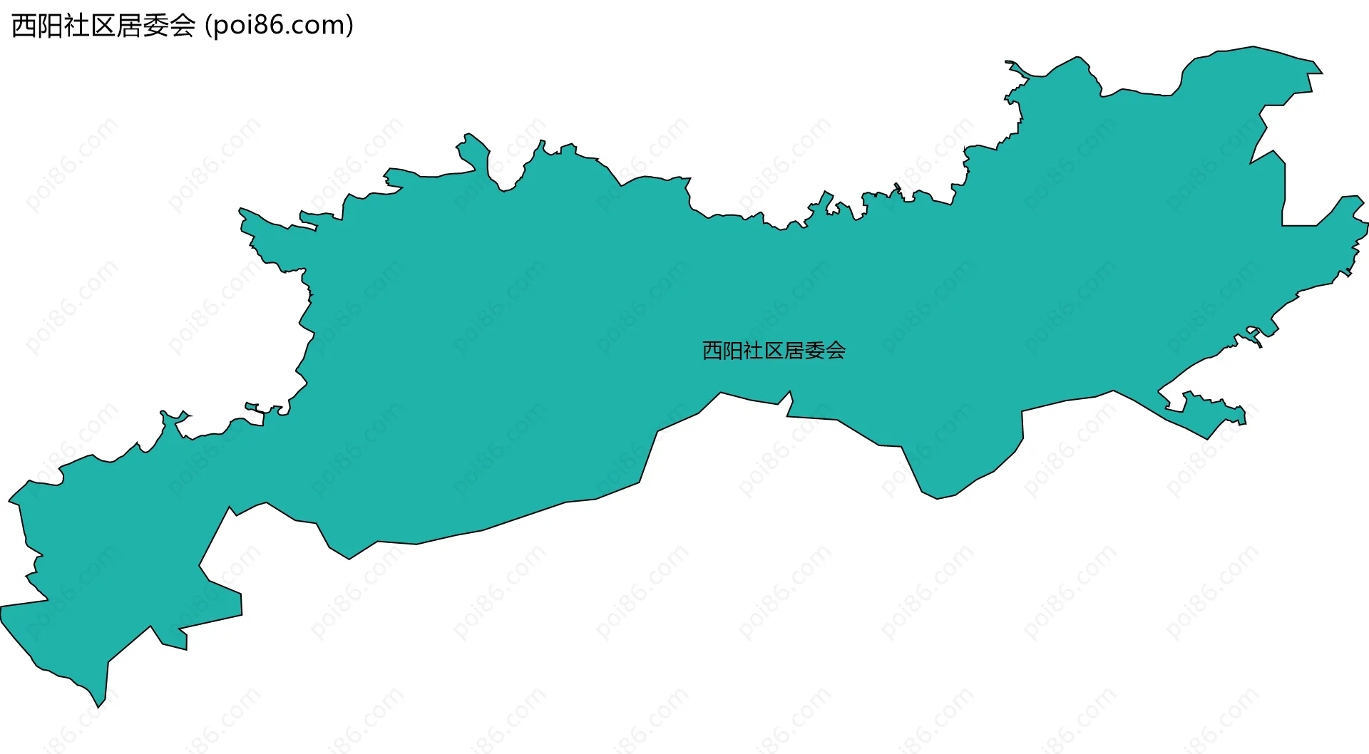 西阳社区居委会边界地图