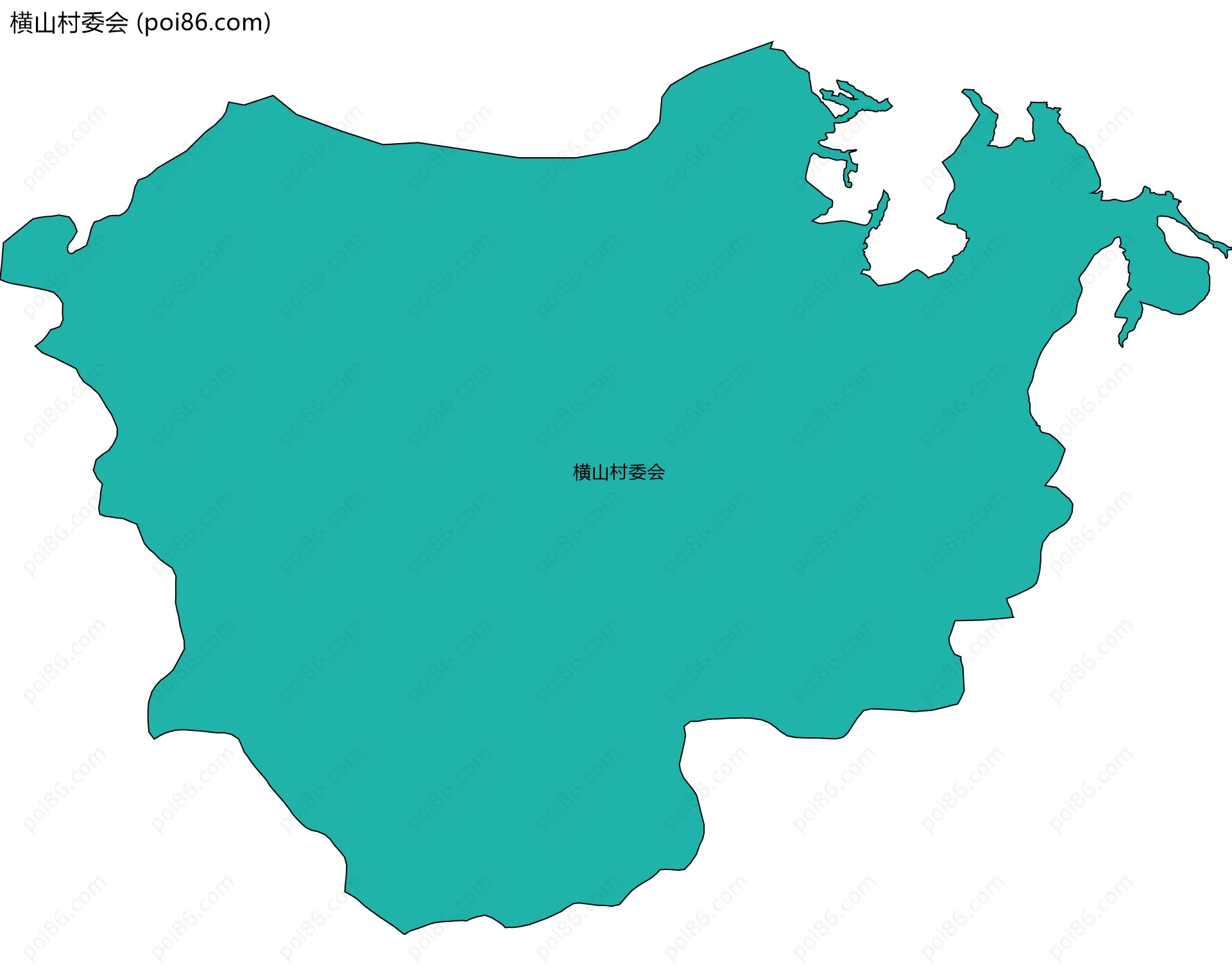 横山村委会边界地图