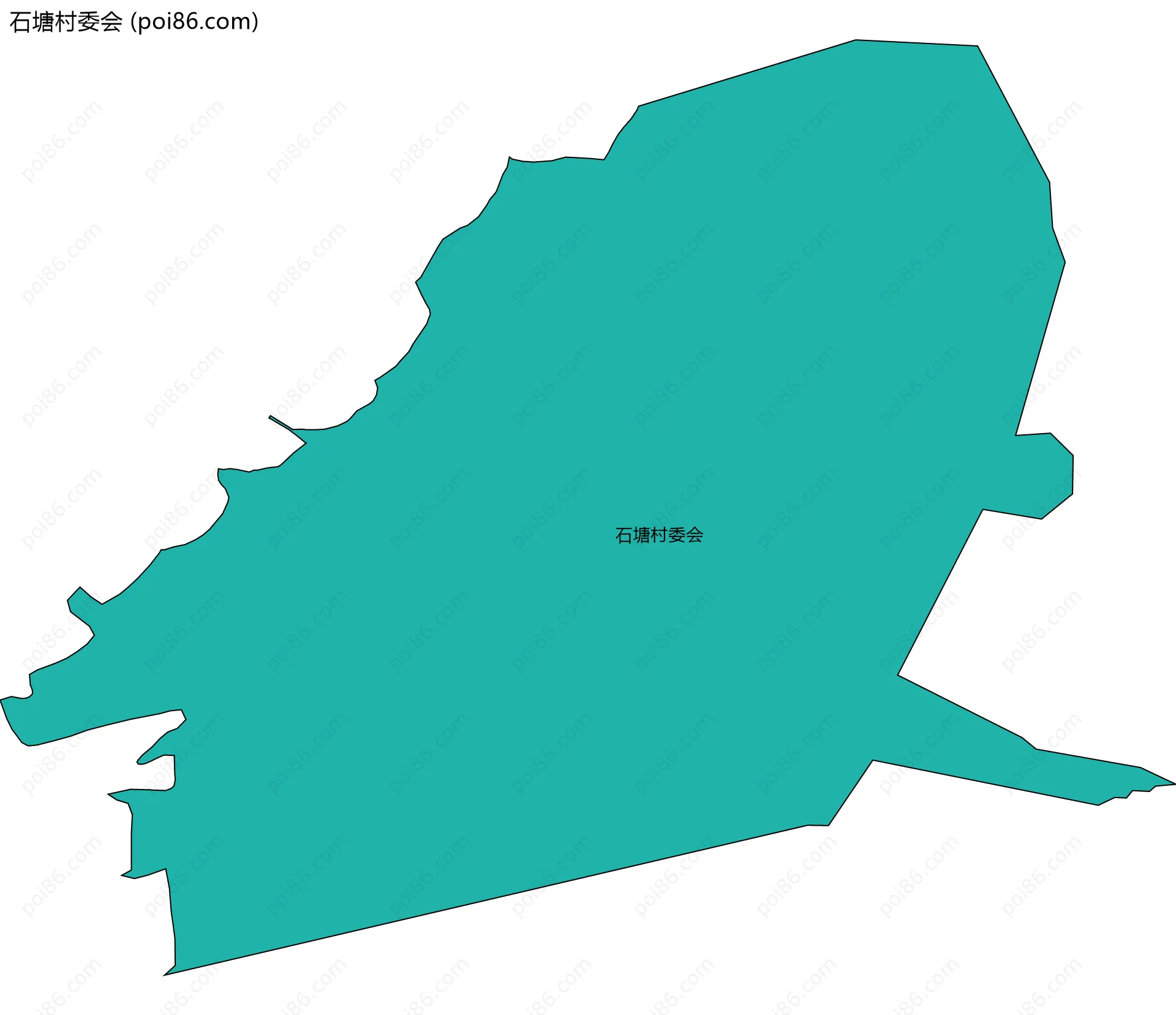 石塘村委会边界地图