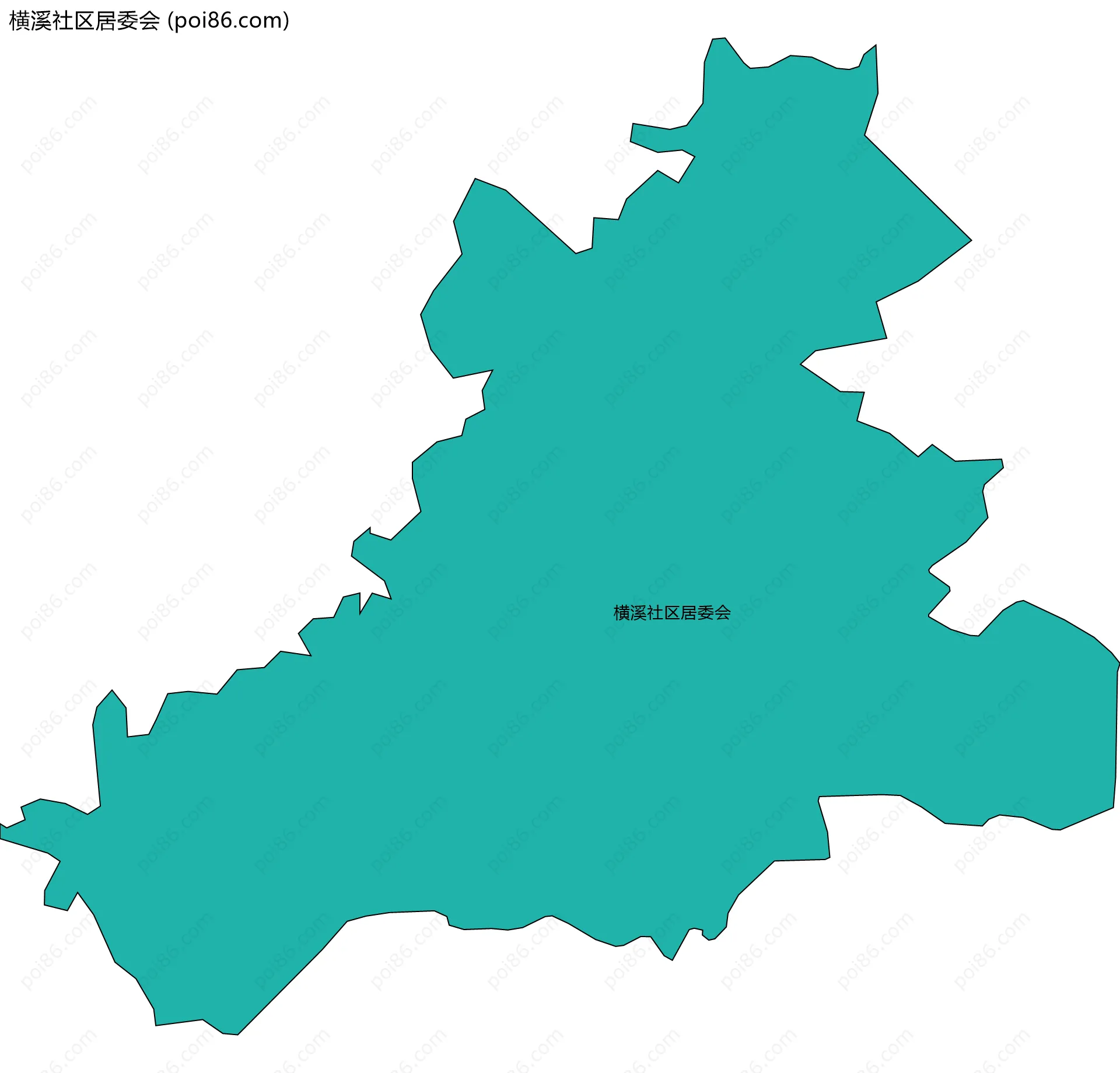 横溪社区居委会边界地图