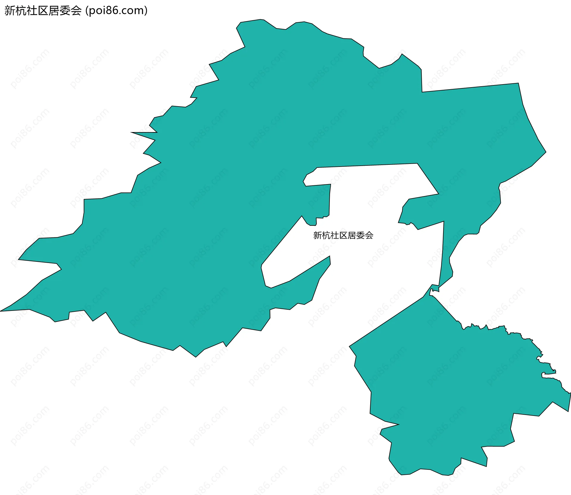 新杭社区居委会边界地图