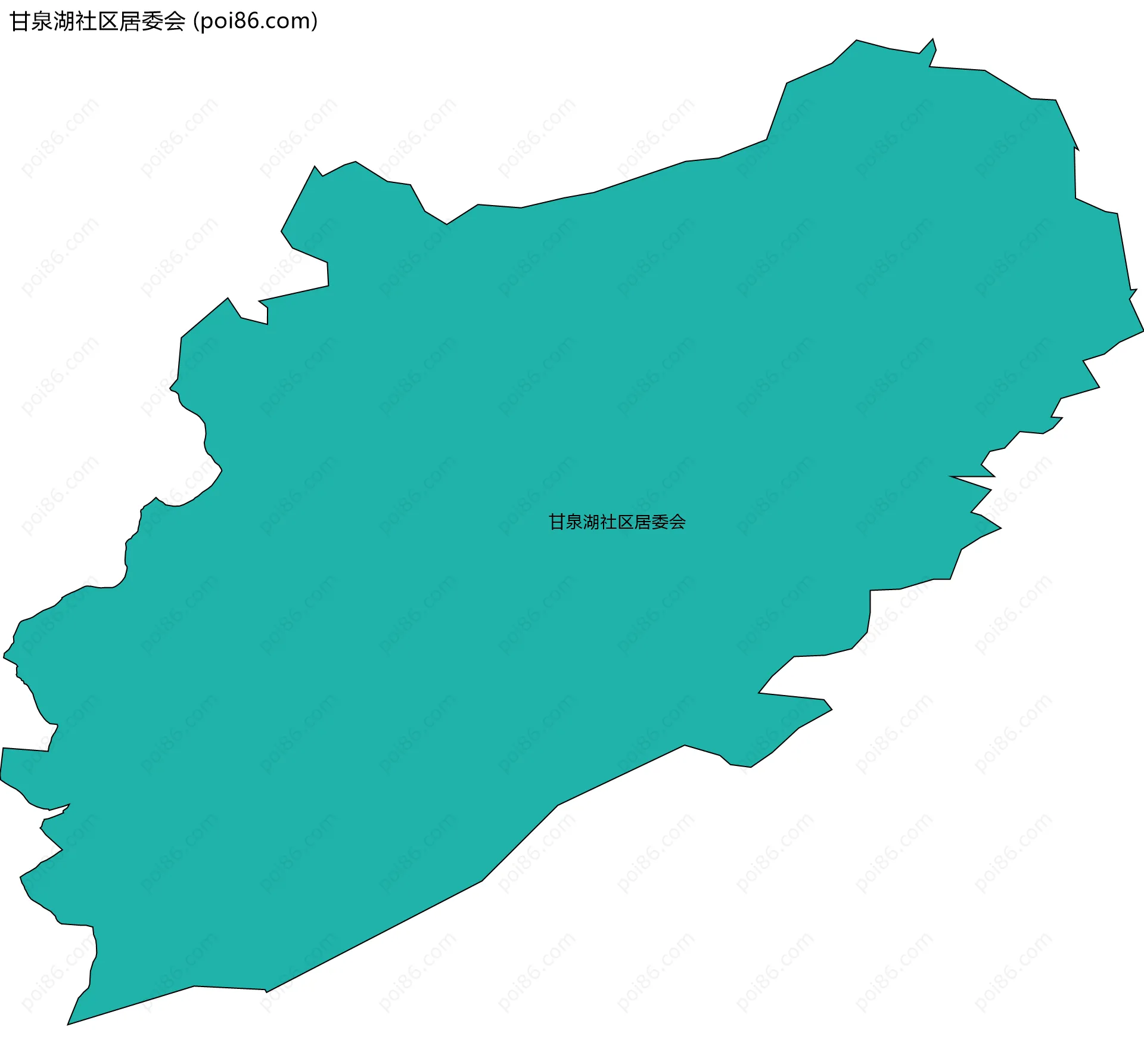 甘泉湖社区居委会边界地图