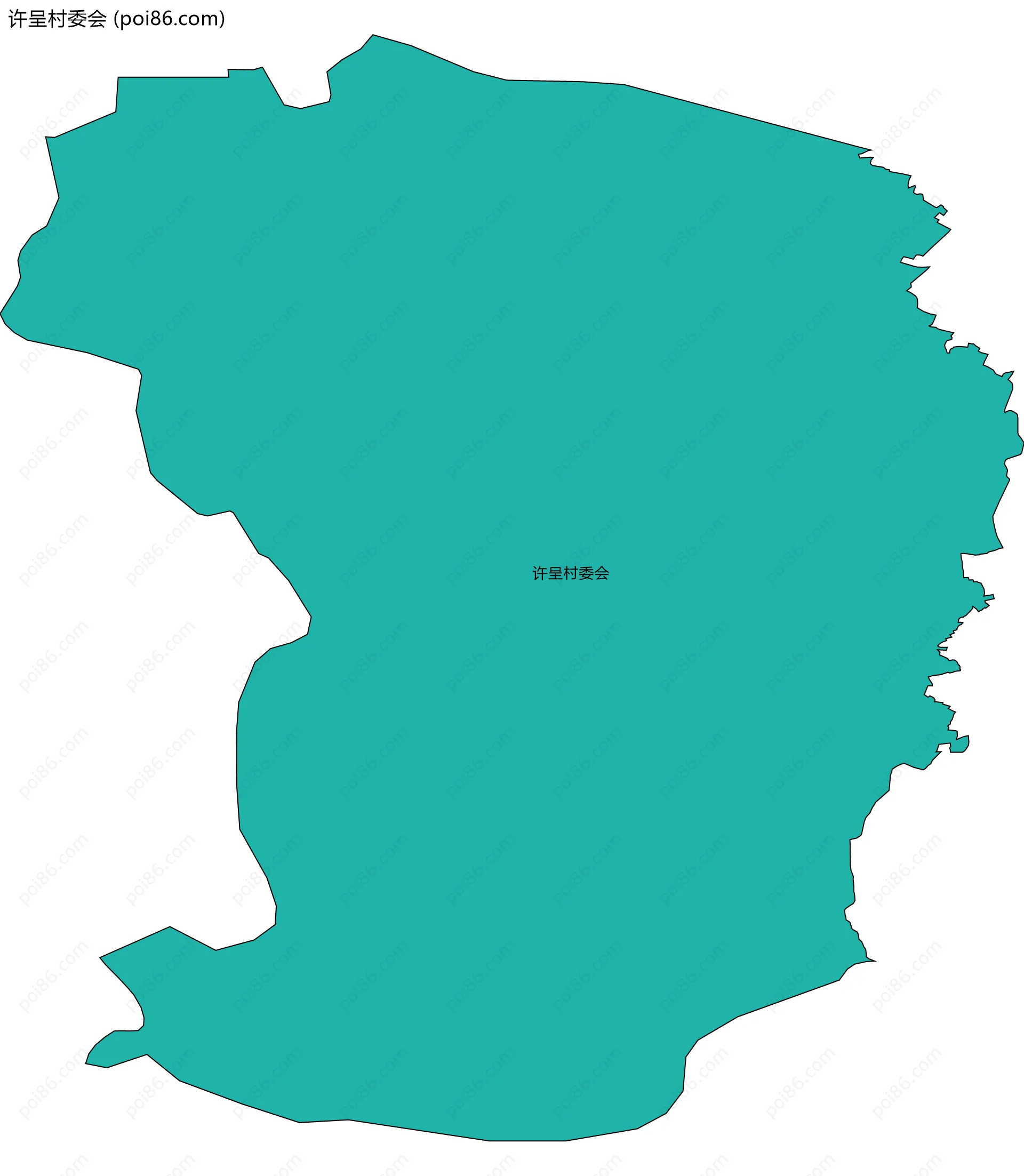 许呈村委会边界地图