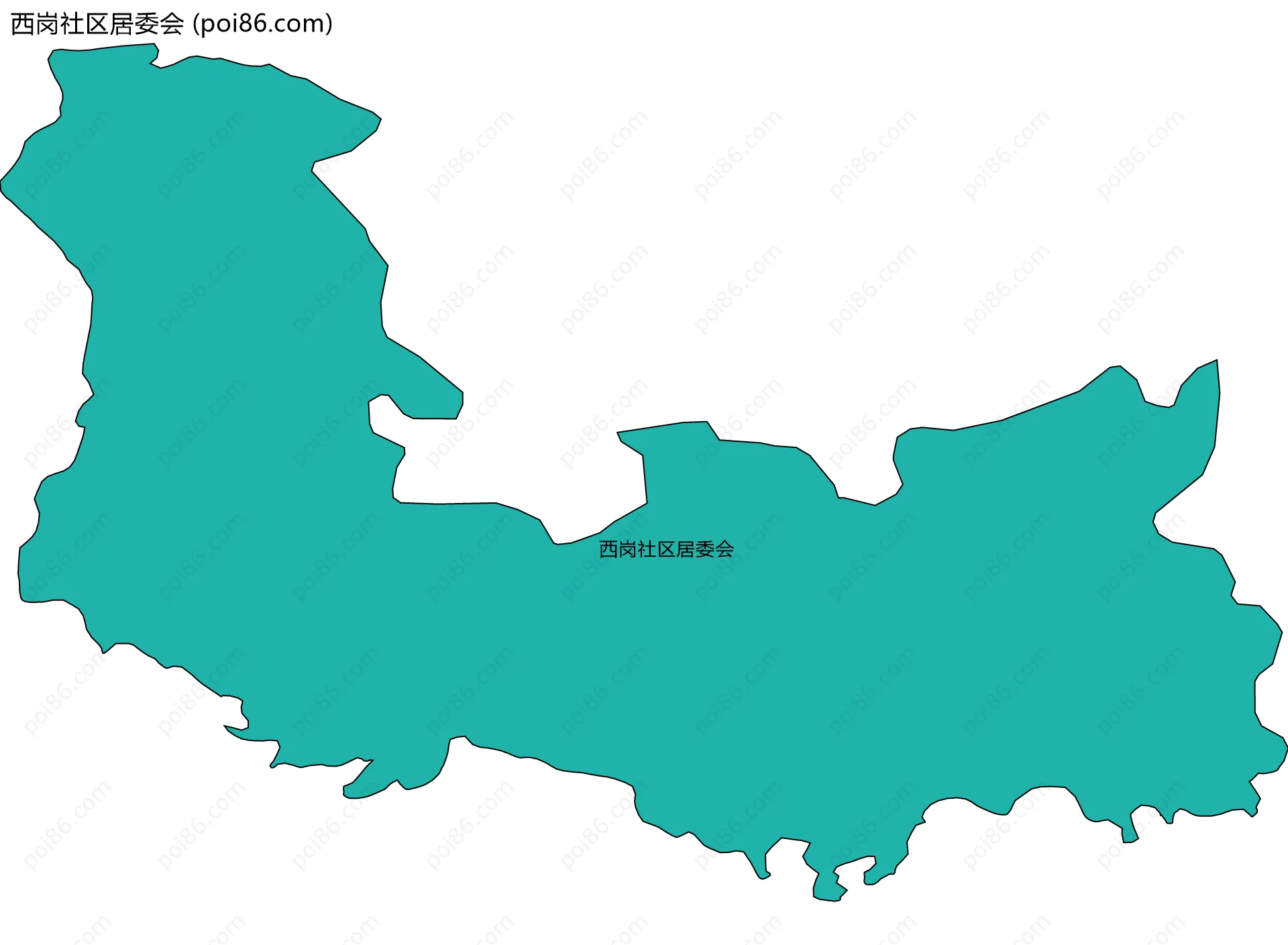西岗社区居委会边界地图