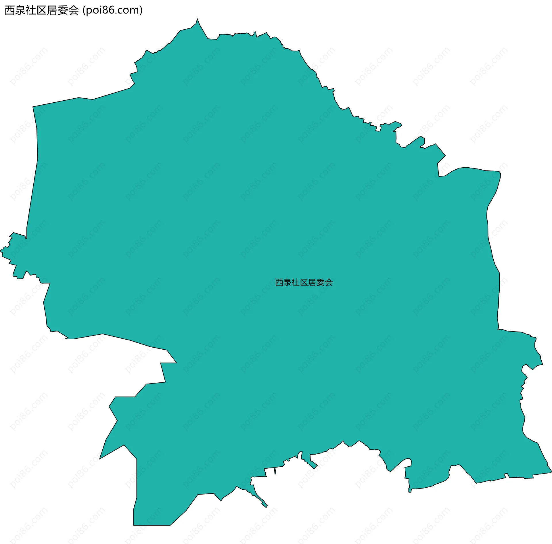 西泉社区居委会边界地图