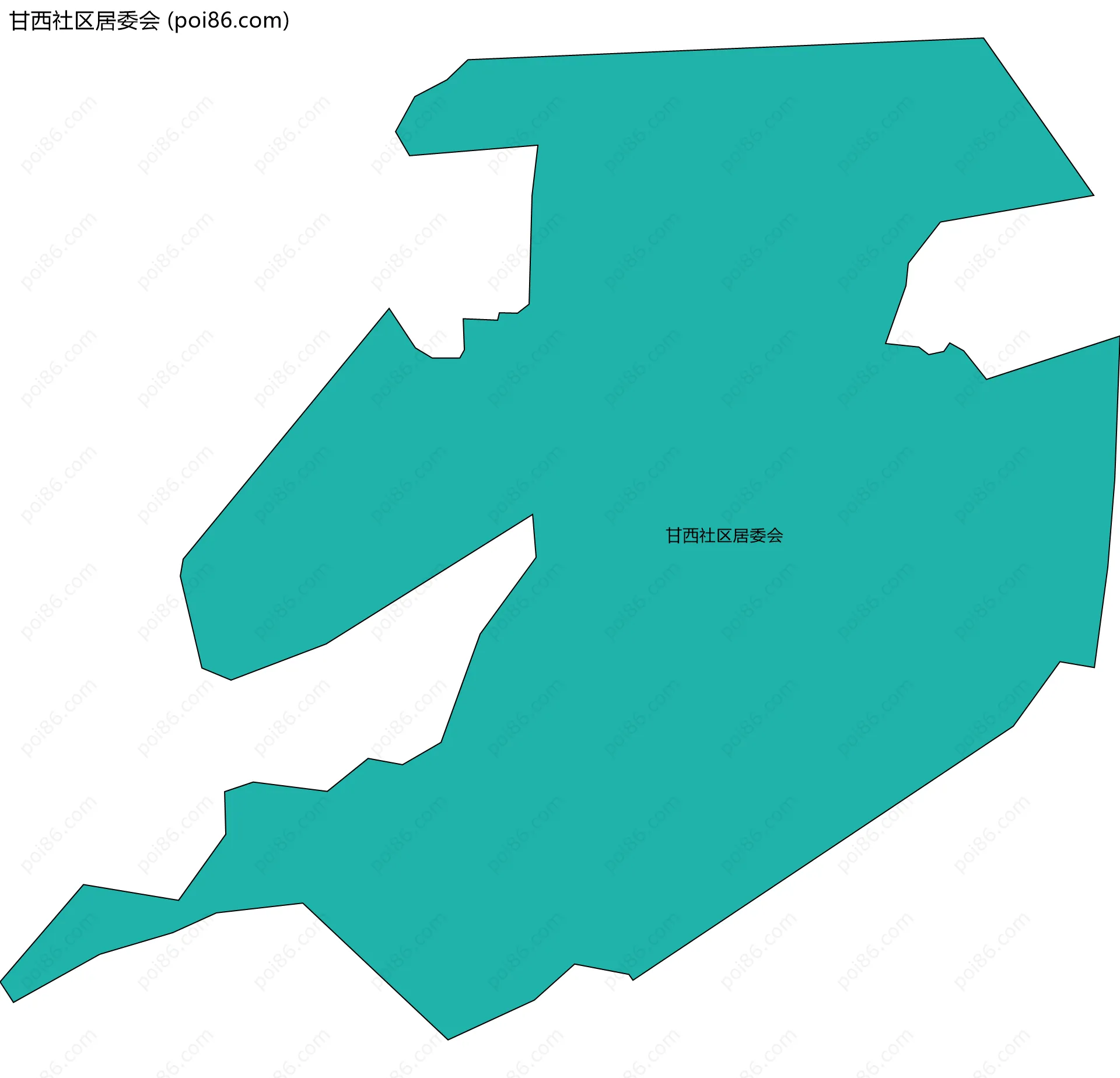 甘西社区居委会边界地图