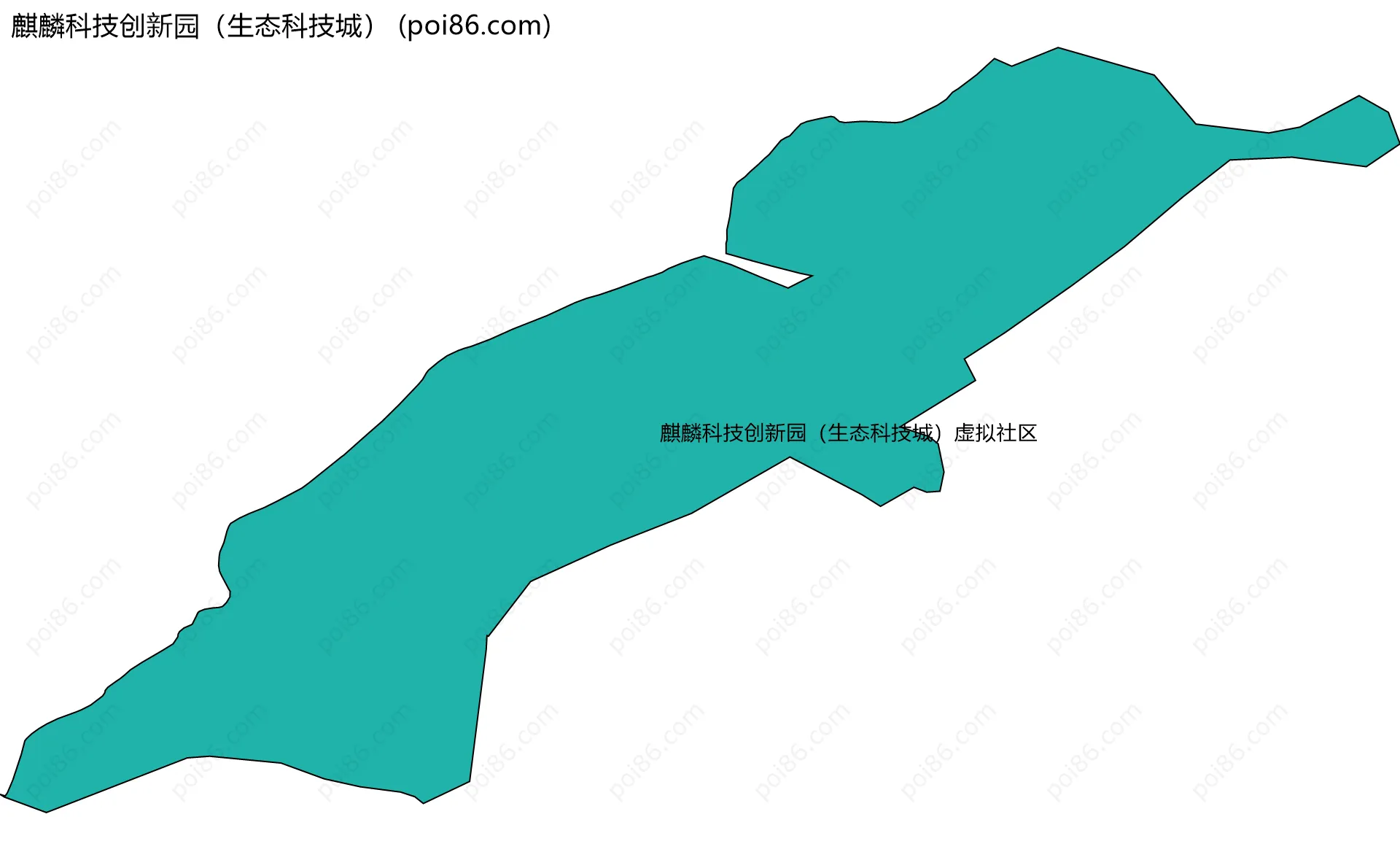 麒麟科技创新园（生态科技城）边界地图(五级行政区划)