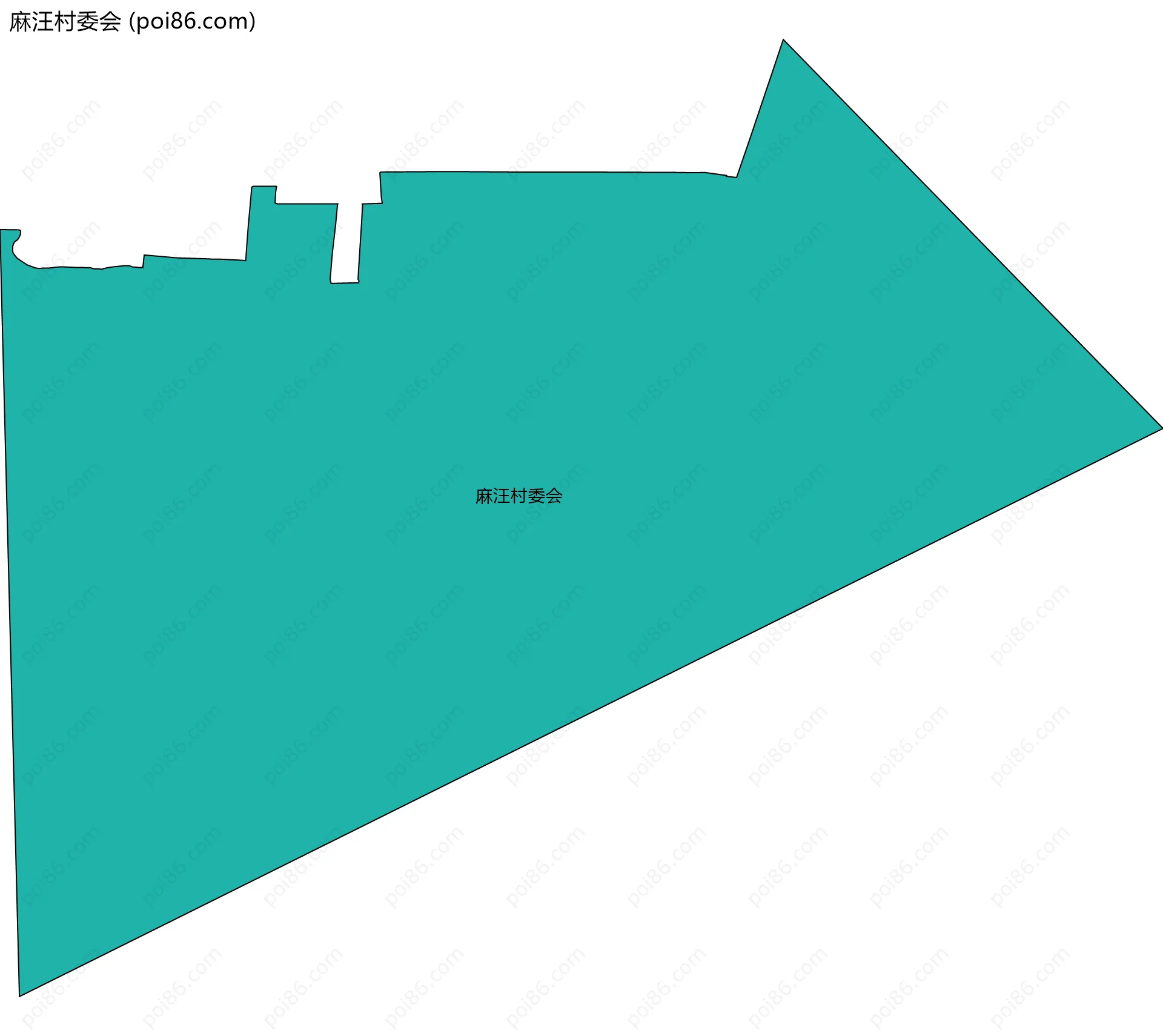 麻汪村委会边界地图