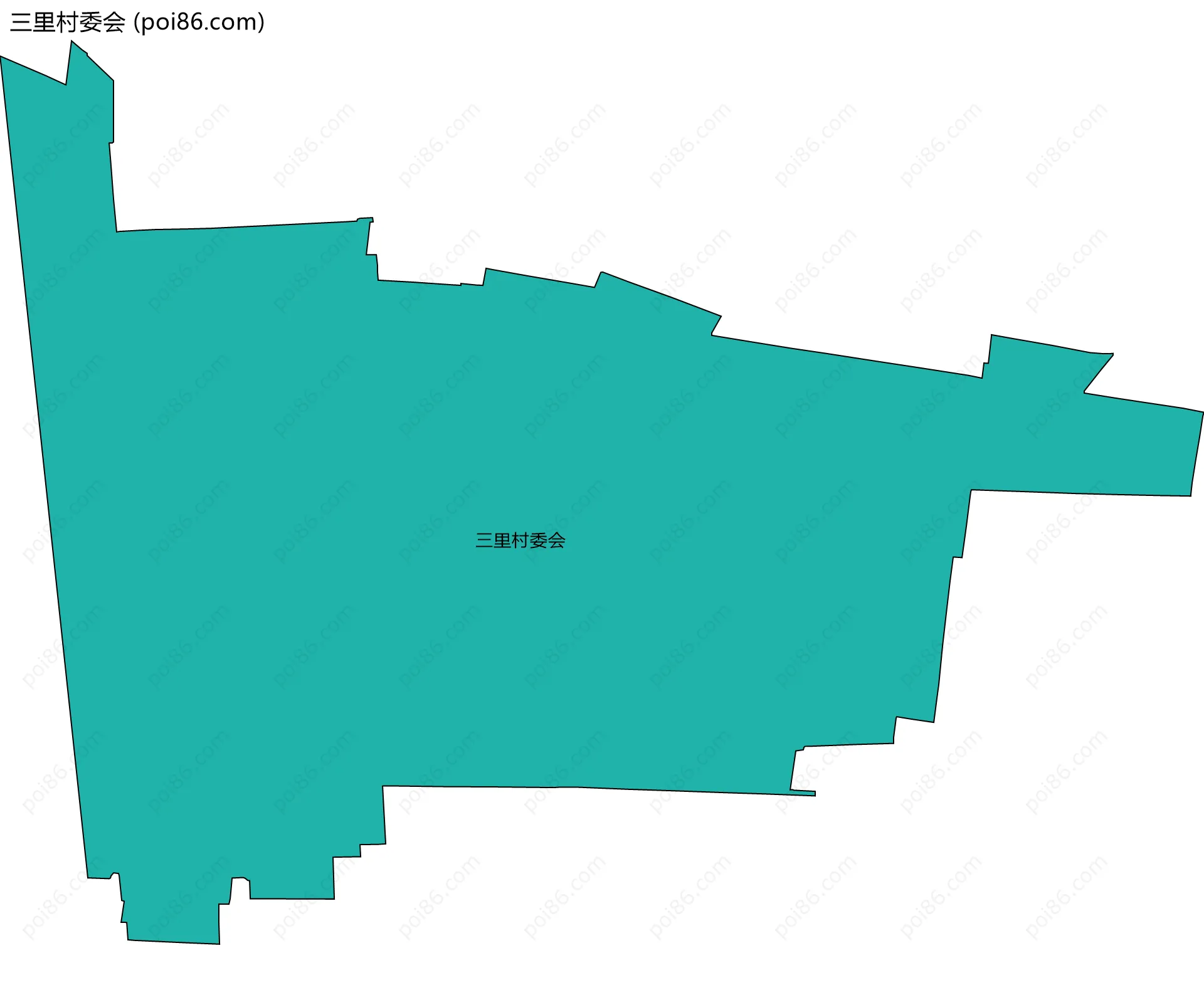 三里村委会边界地图
