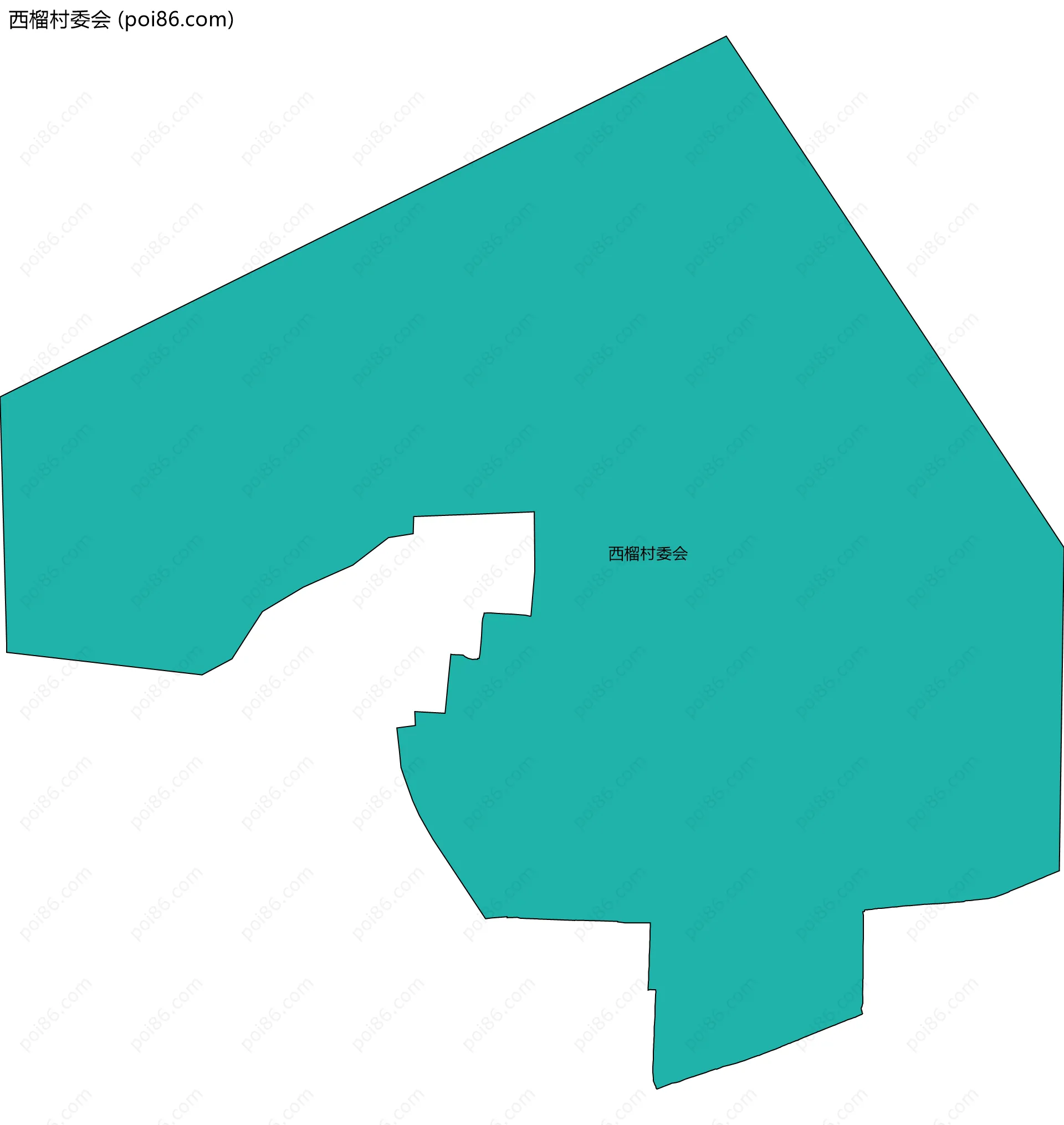 西榴村委会边界地图