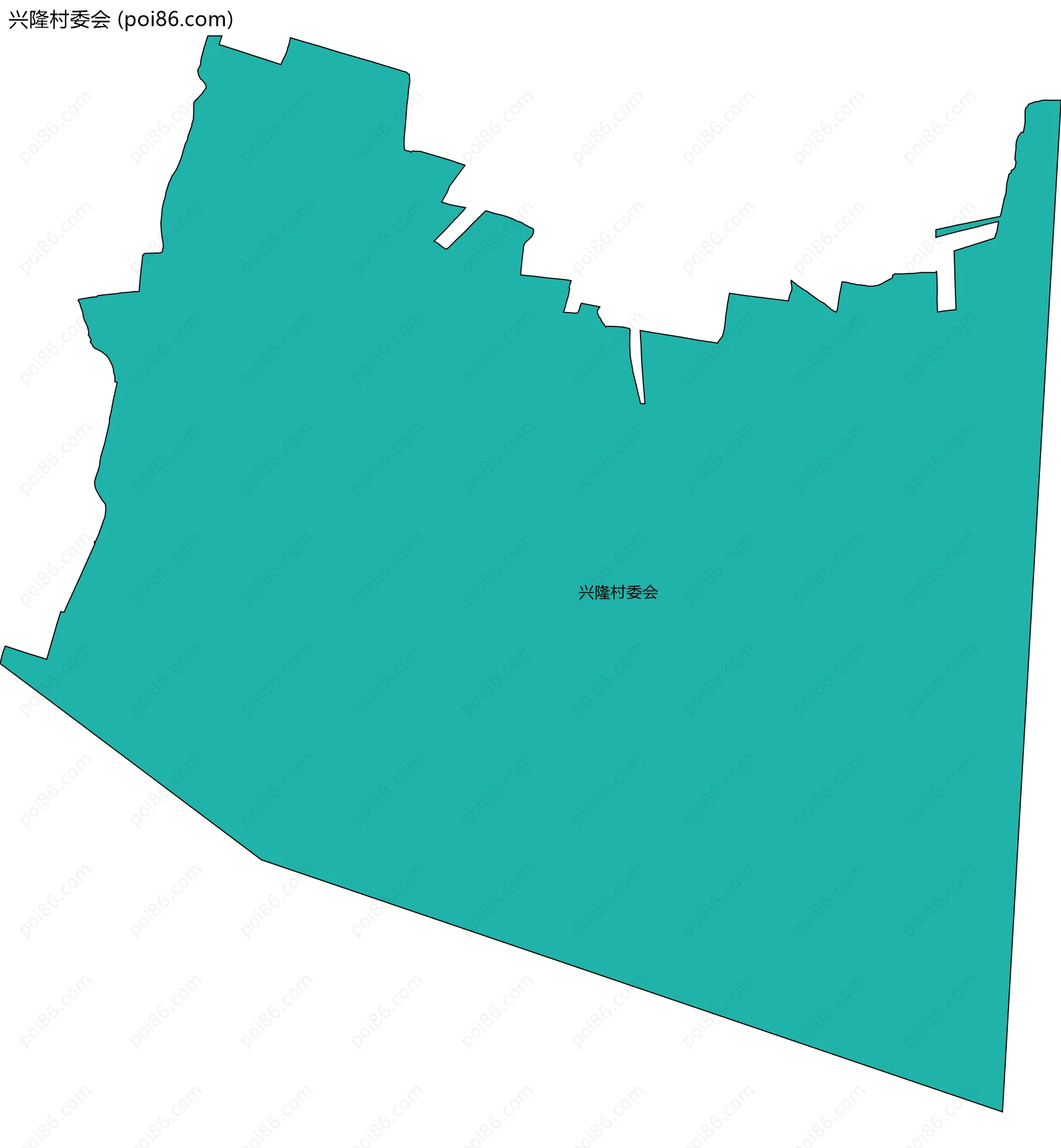 兴隆村委会边界地图