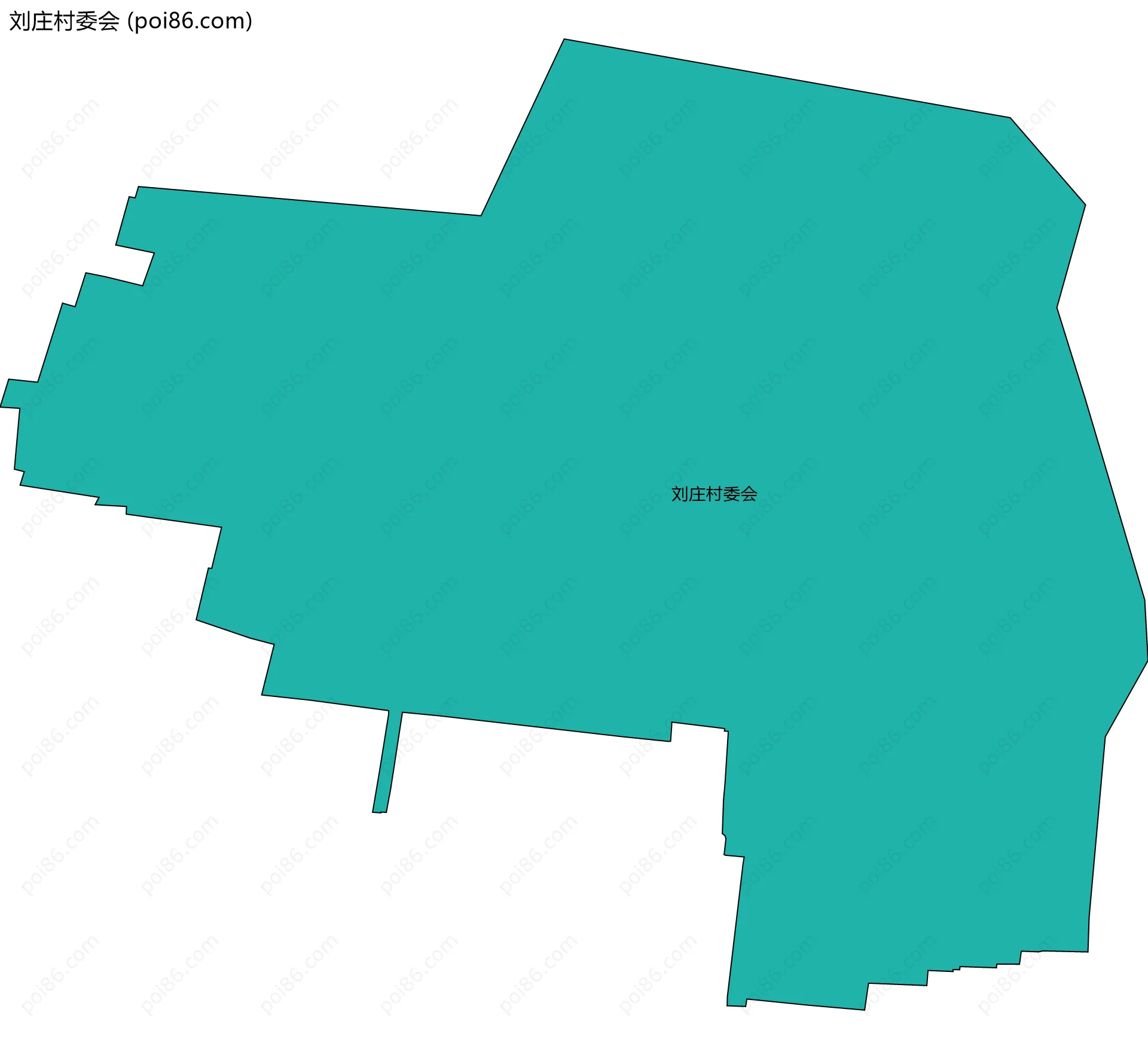 刘庄村委会边界地图