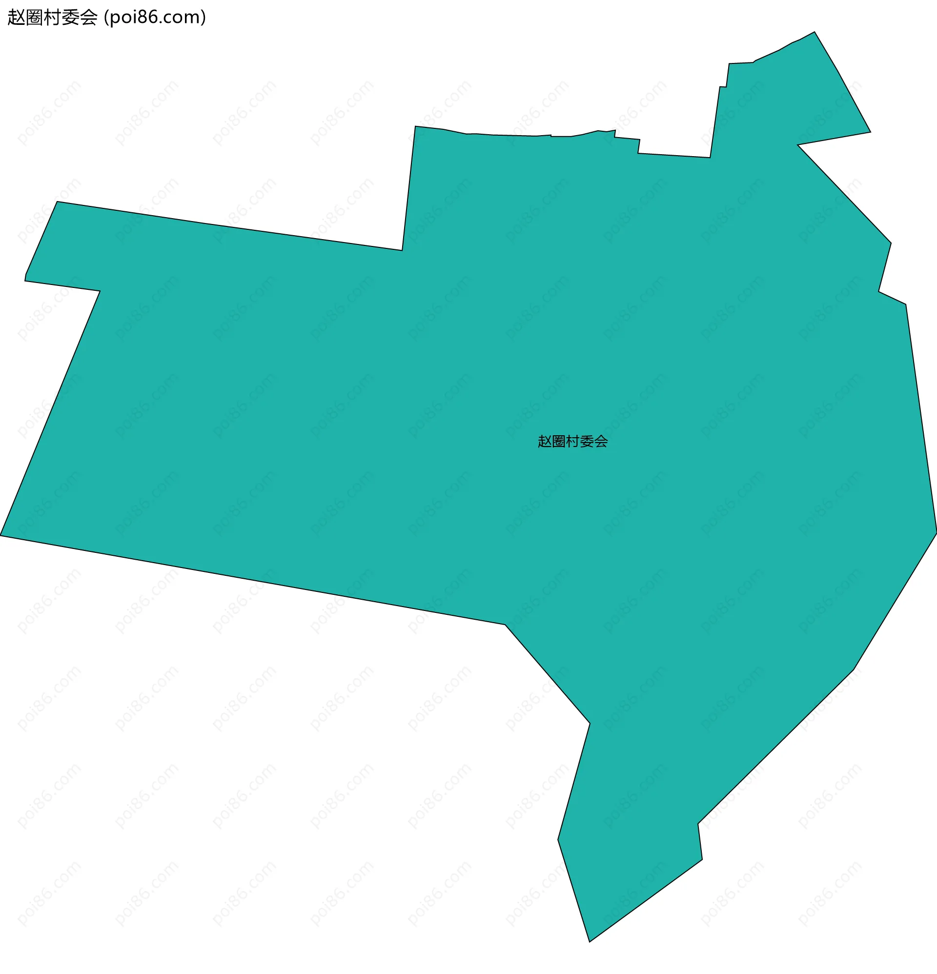 赵圈村委会边界地图