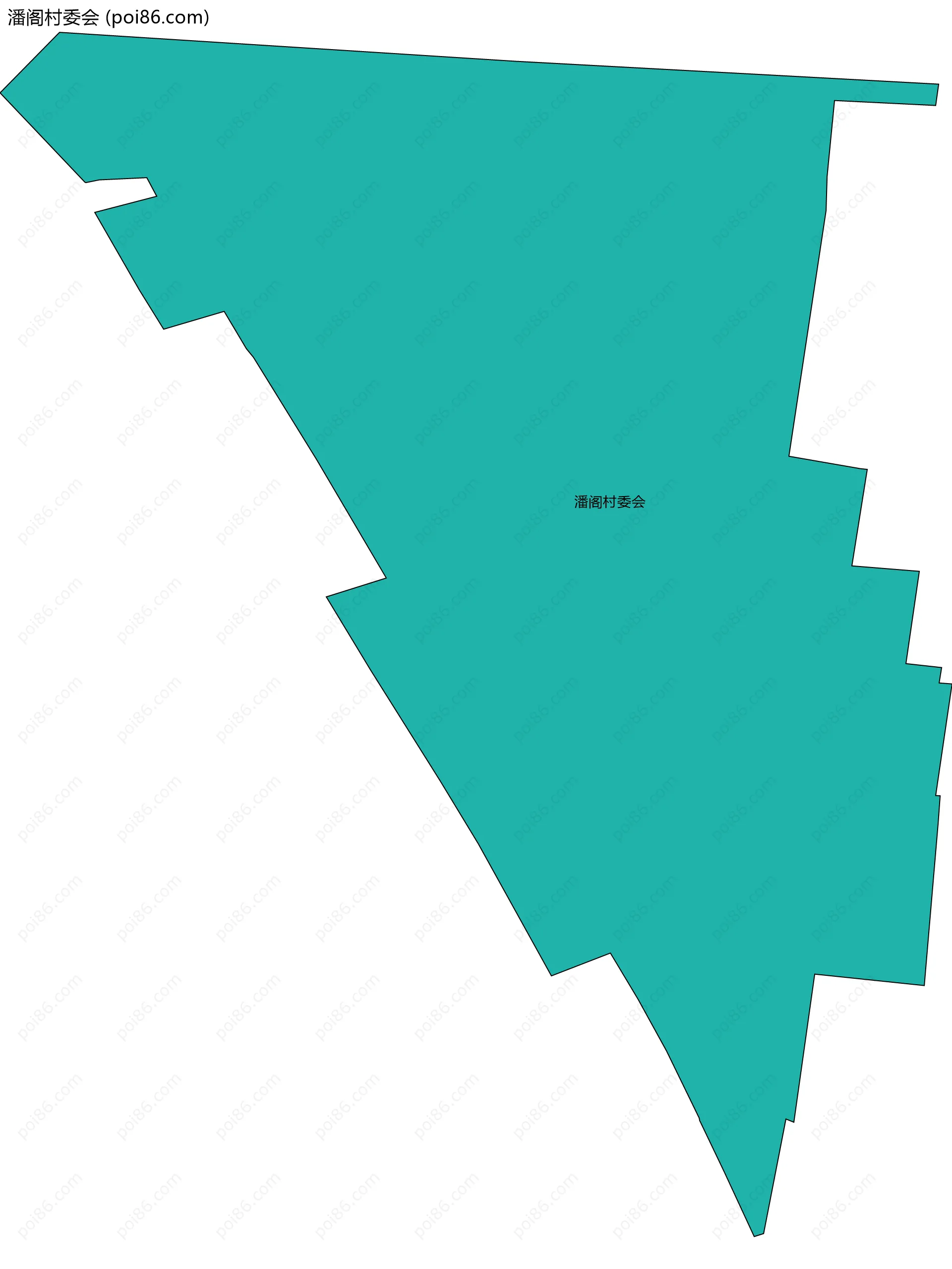 潘阁村委会边界地图