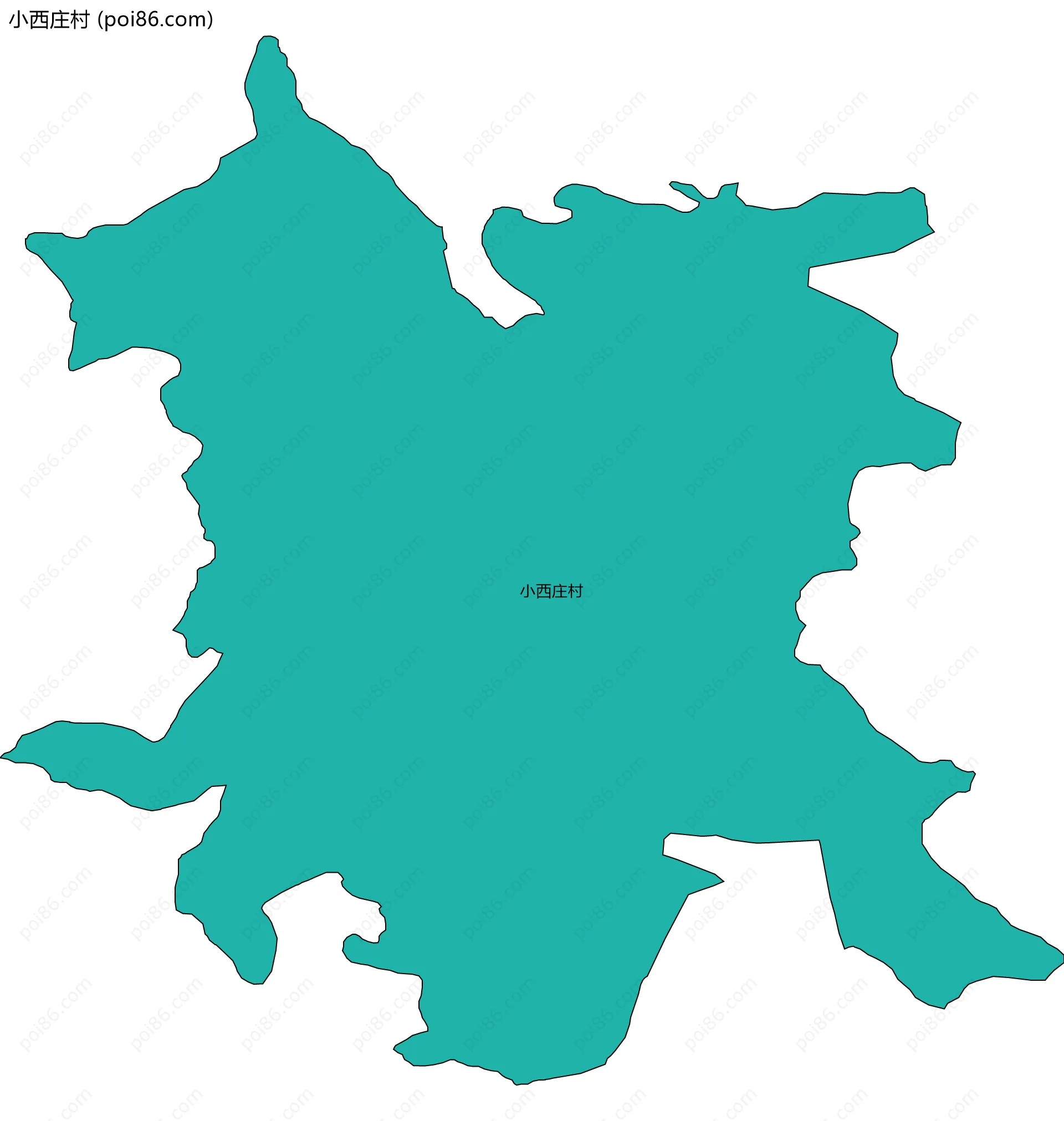 小西庄村边界地图