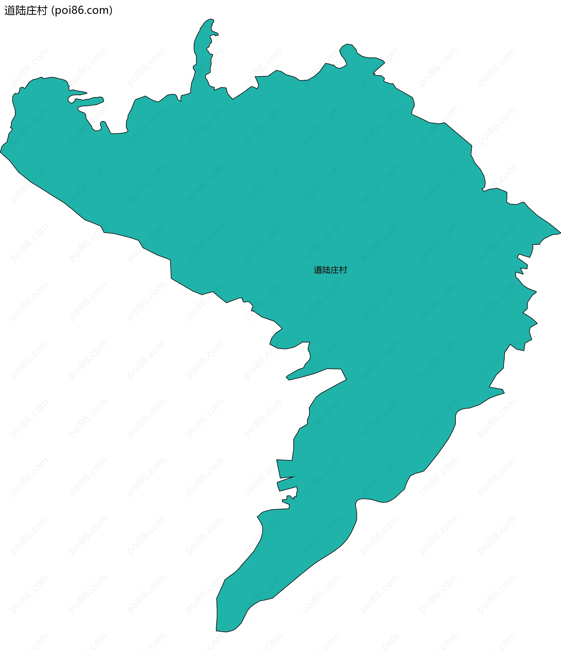 道陆庄村边界地图