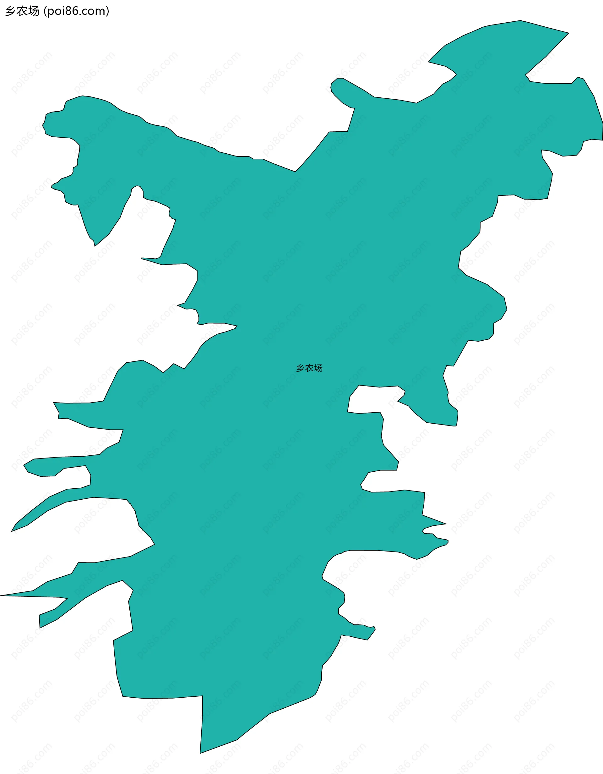 乡农场边界地图