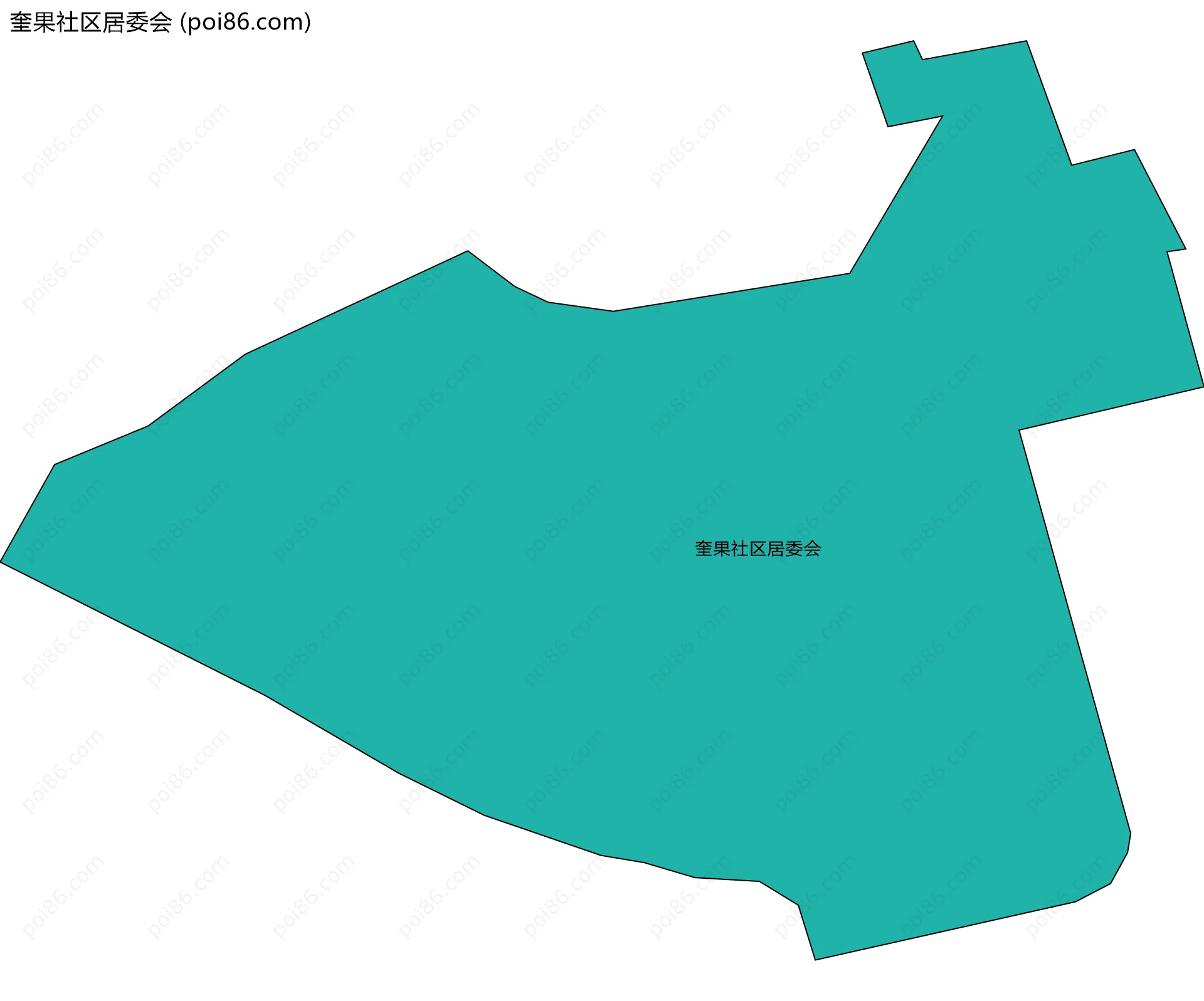 奎果社区居委会边界地图