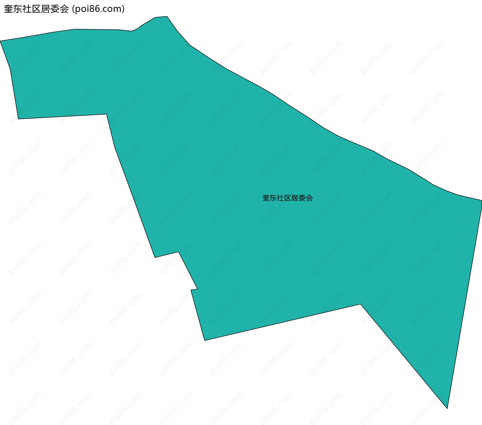 奎东社区居委会边界地图