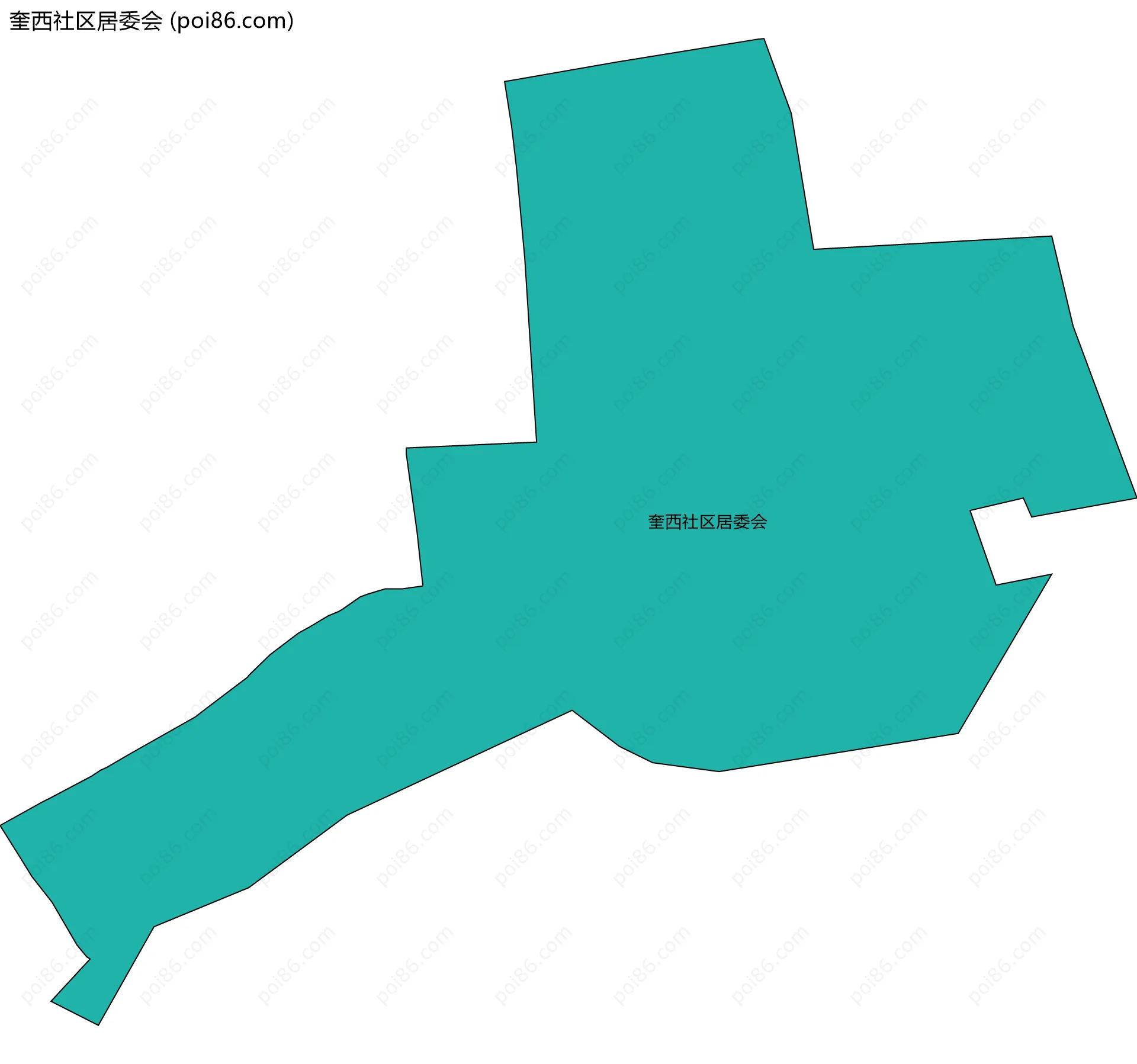 奎西社区居委会边界地图