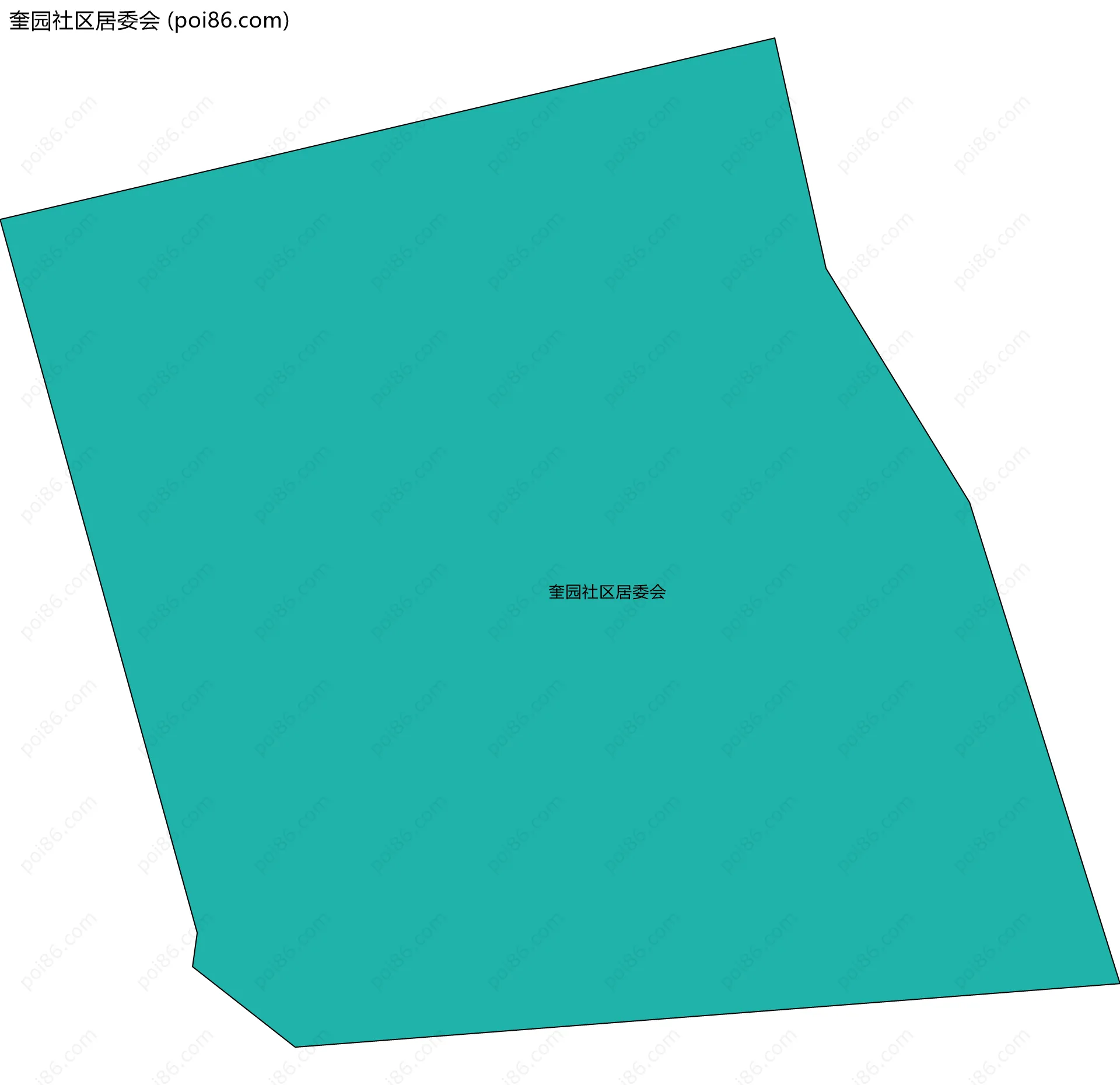 奎园社区居委会边界地图
