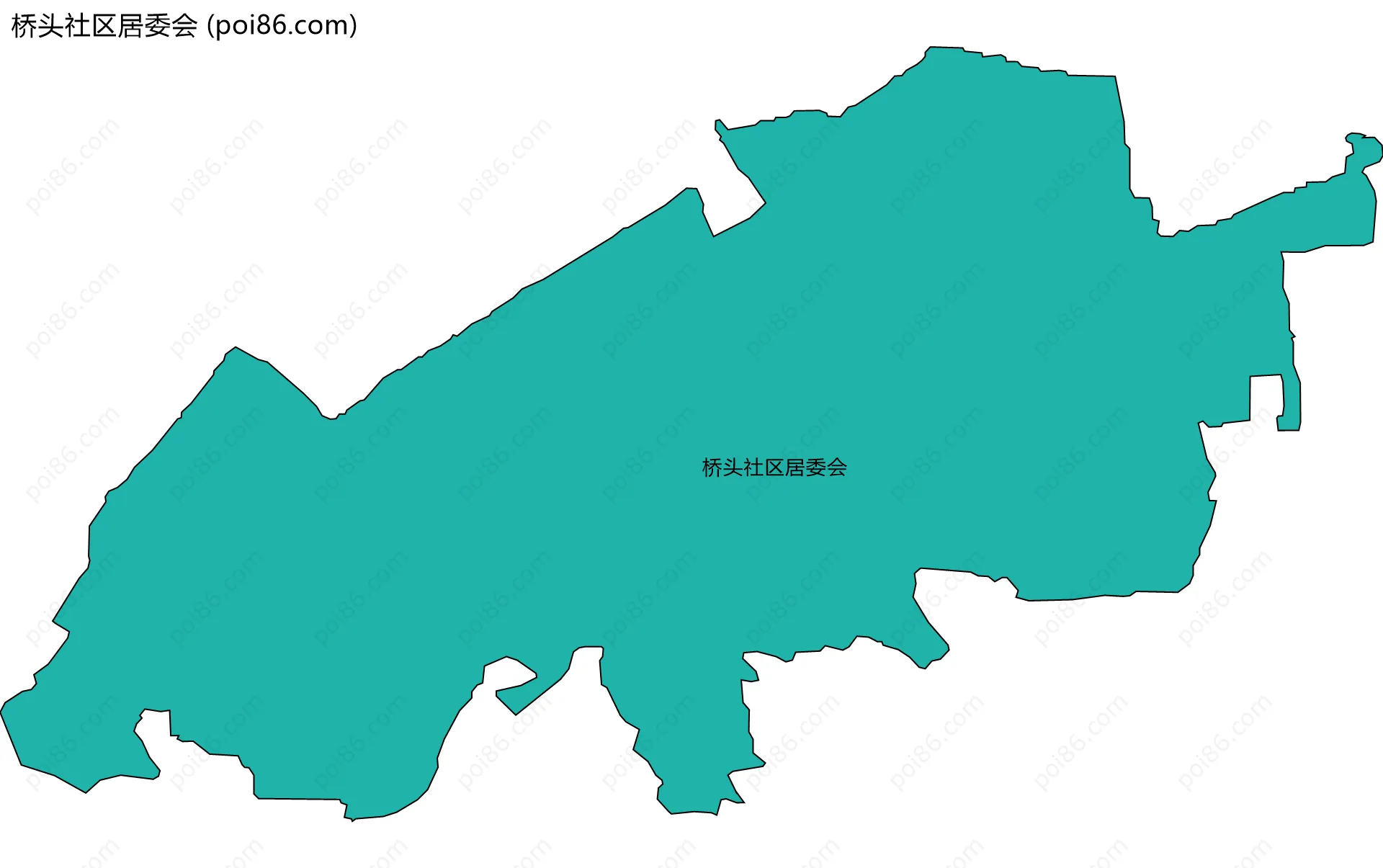 桥头社区居委会边界地图