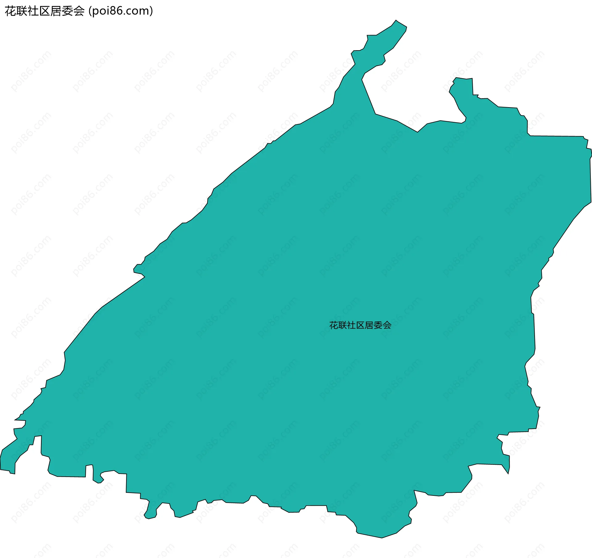 花联社区居委会边界地图