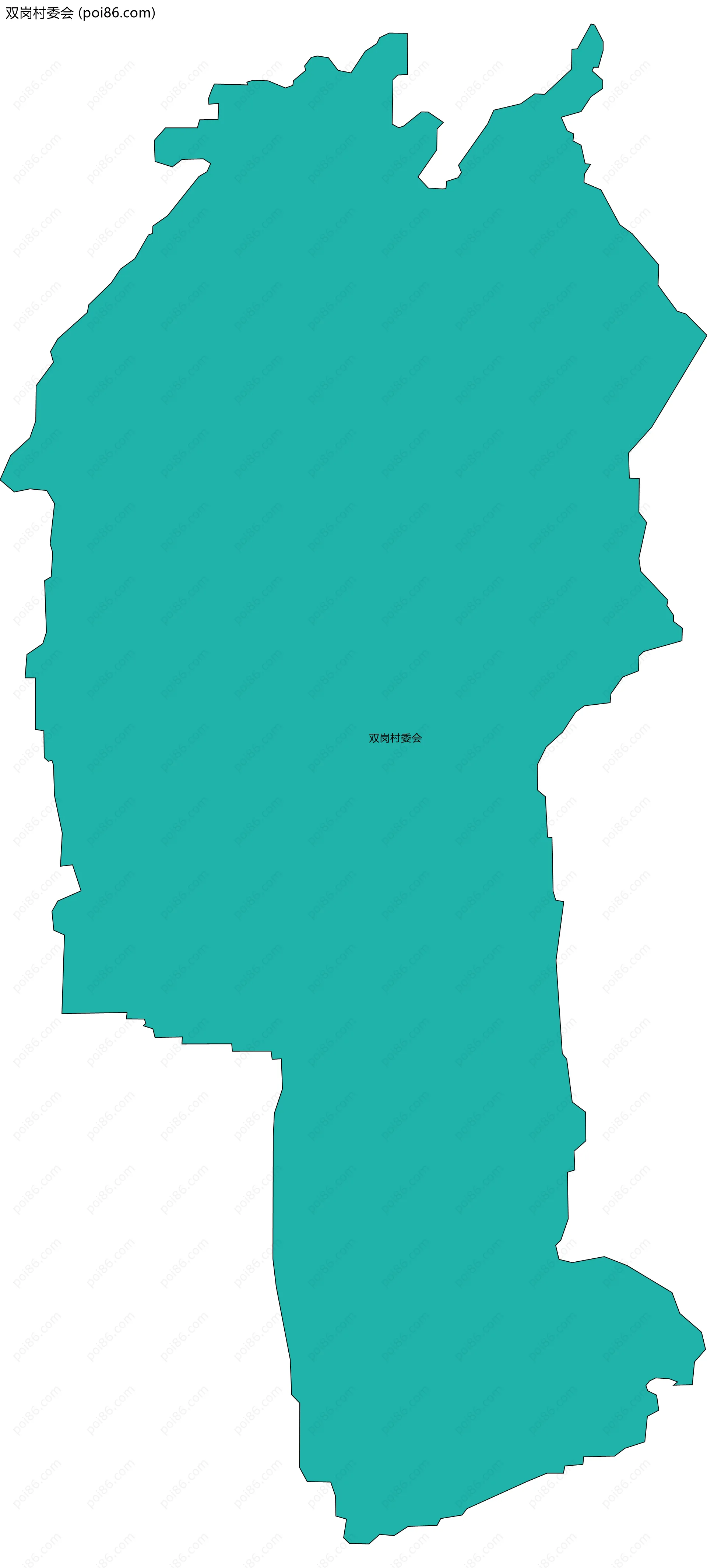 双岗村委会边界地图