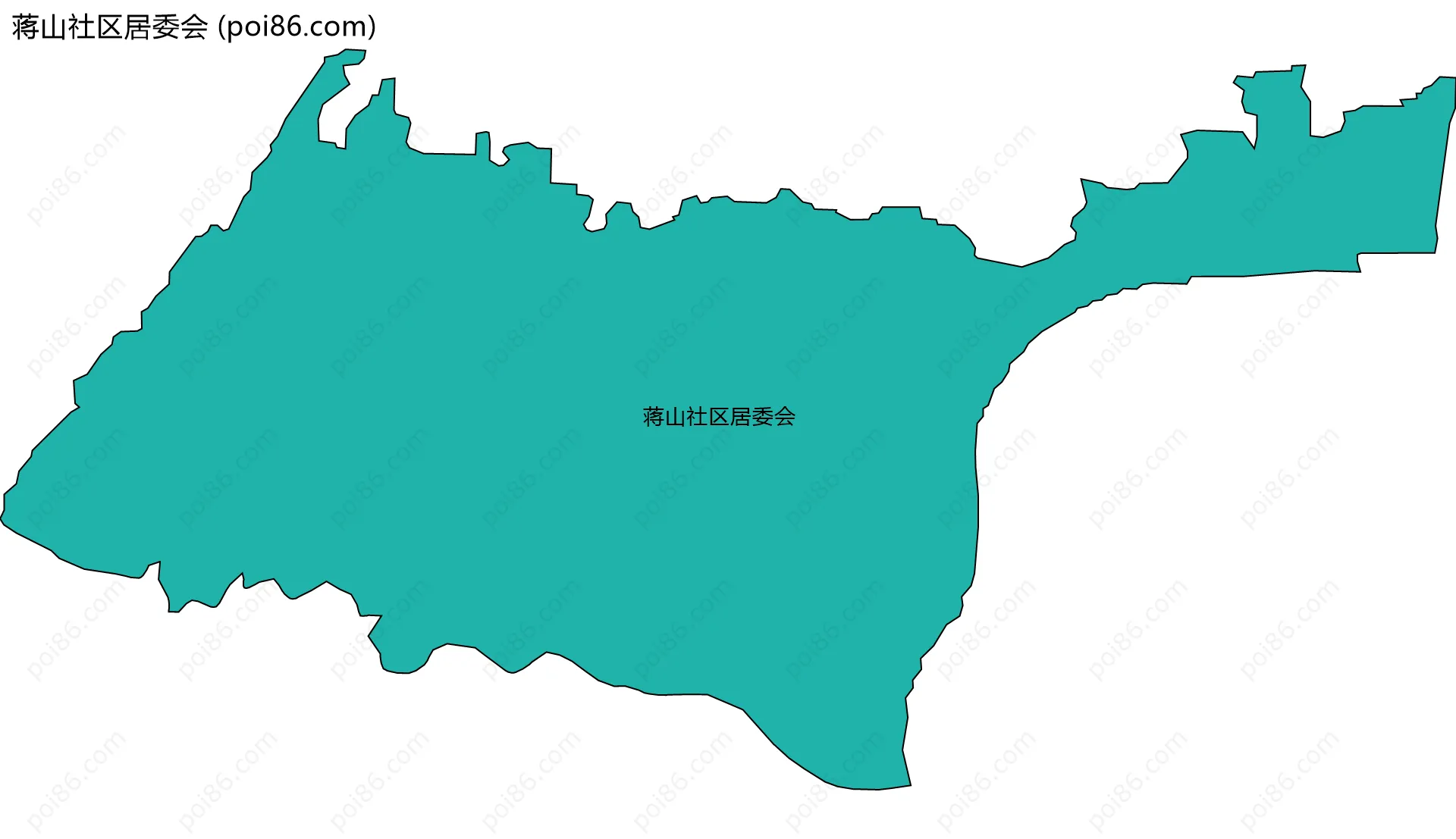 蒋山社区居委会边界地图