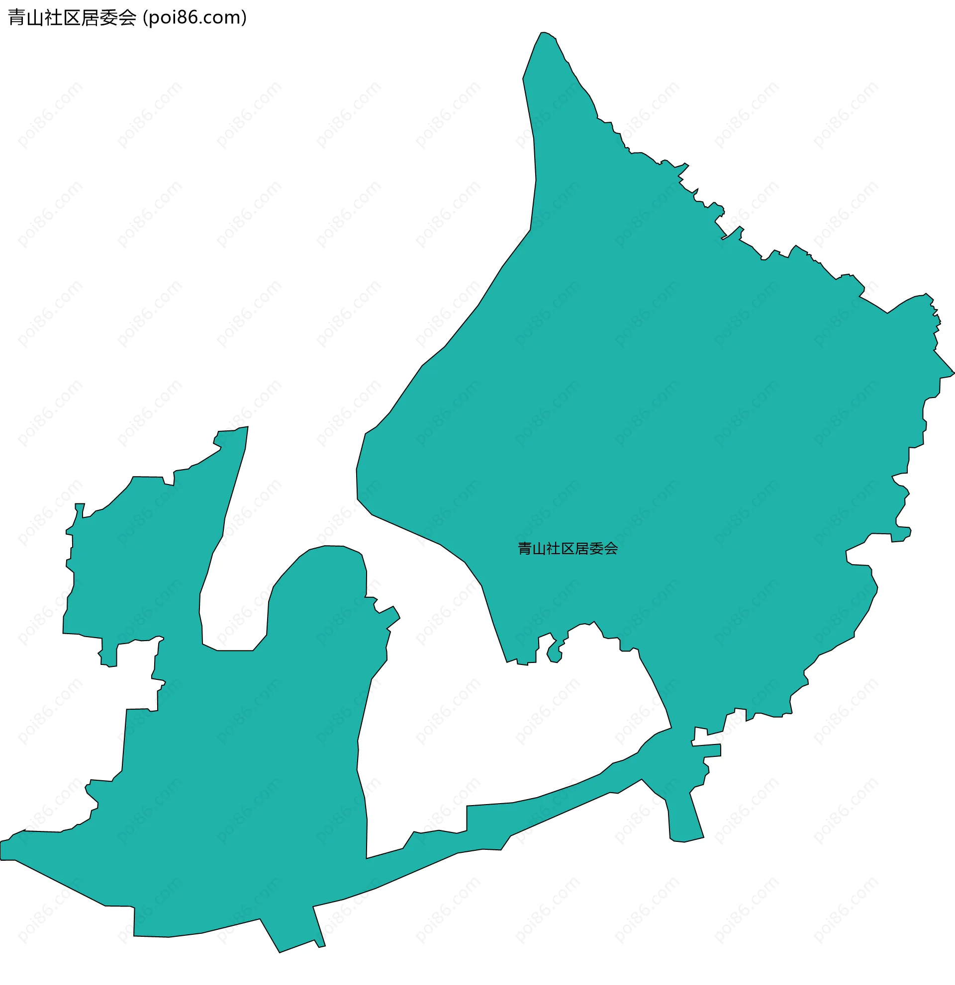 青山社区居委会边界地图