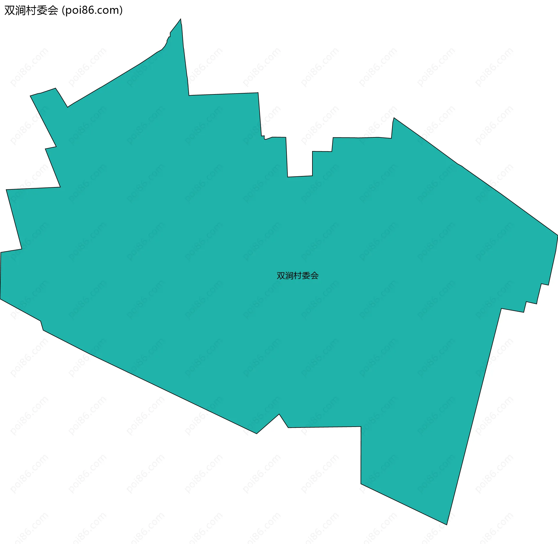 双涧村委会边界地图