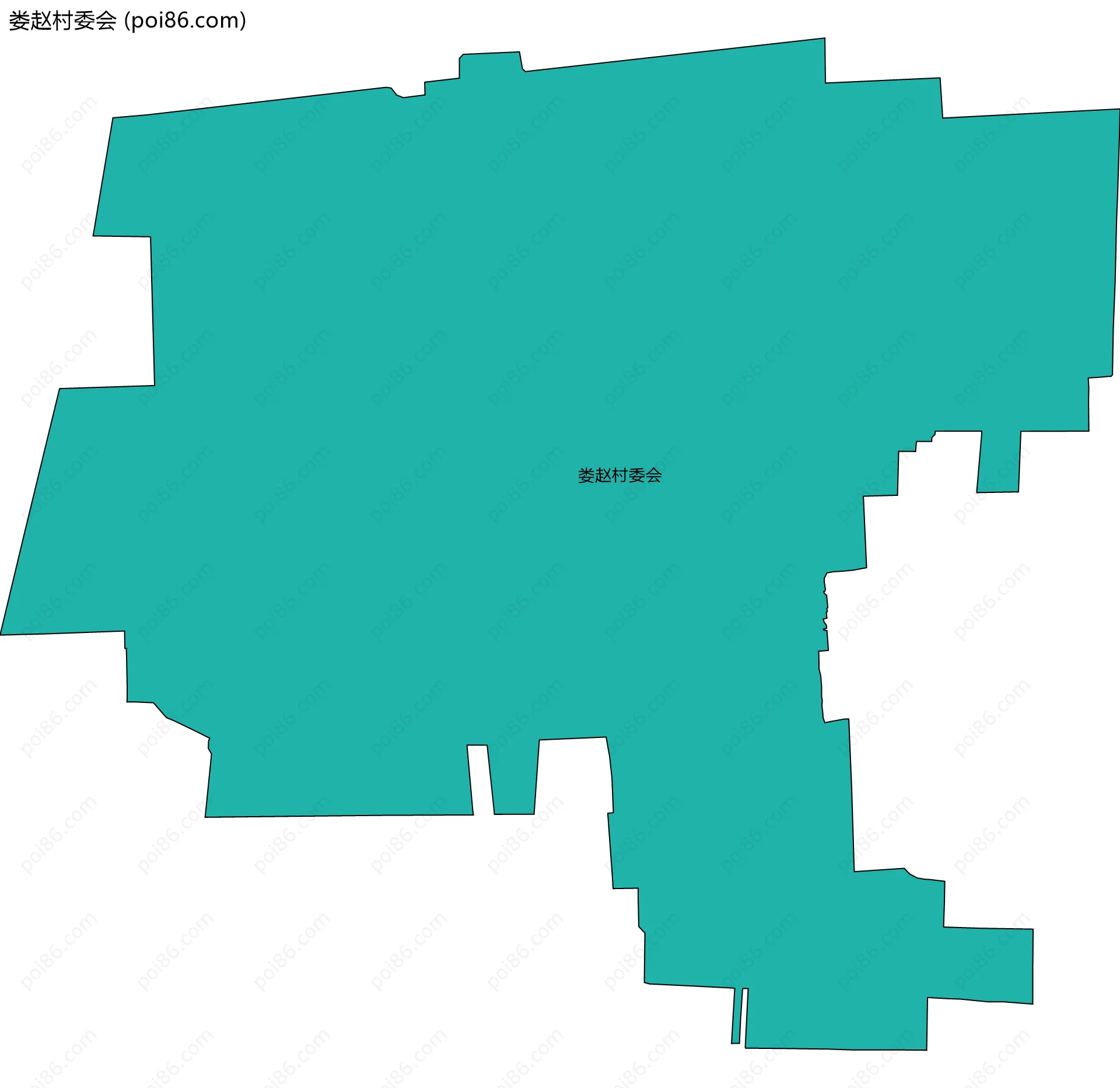 娄赵村委会边界地图