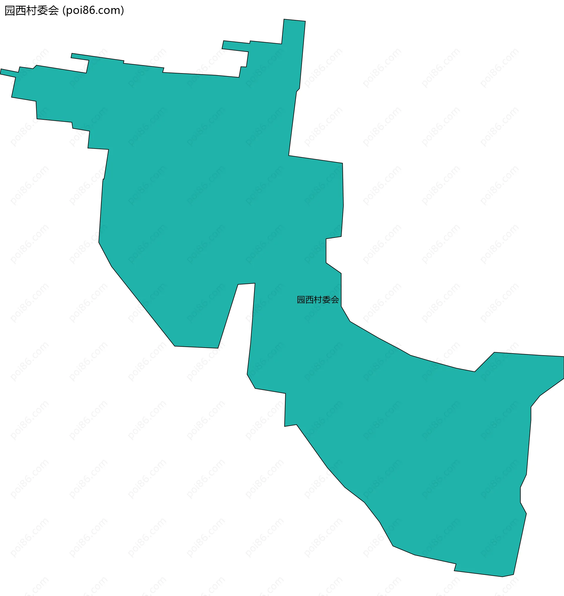 园西村委会边界地图