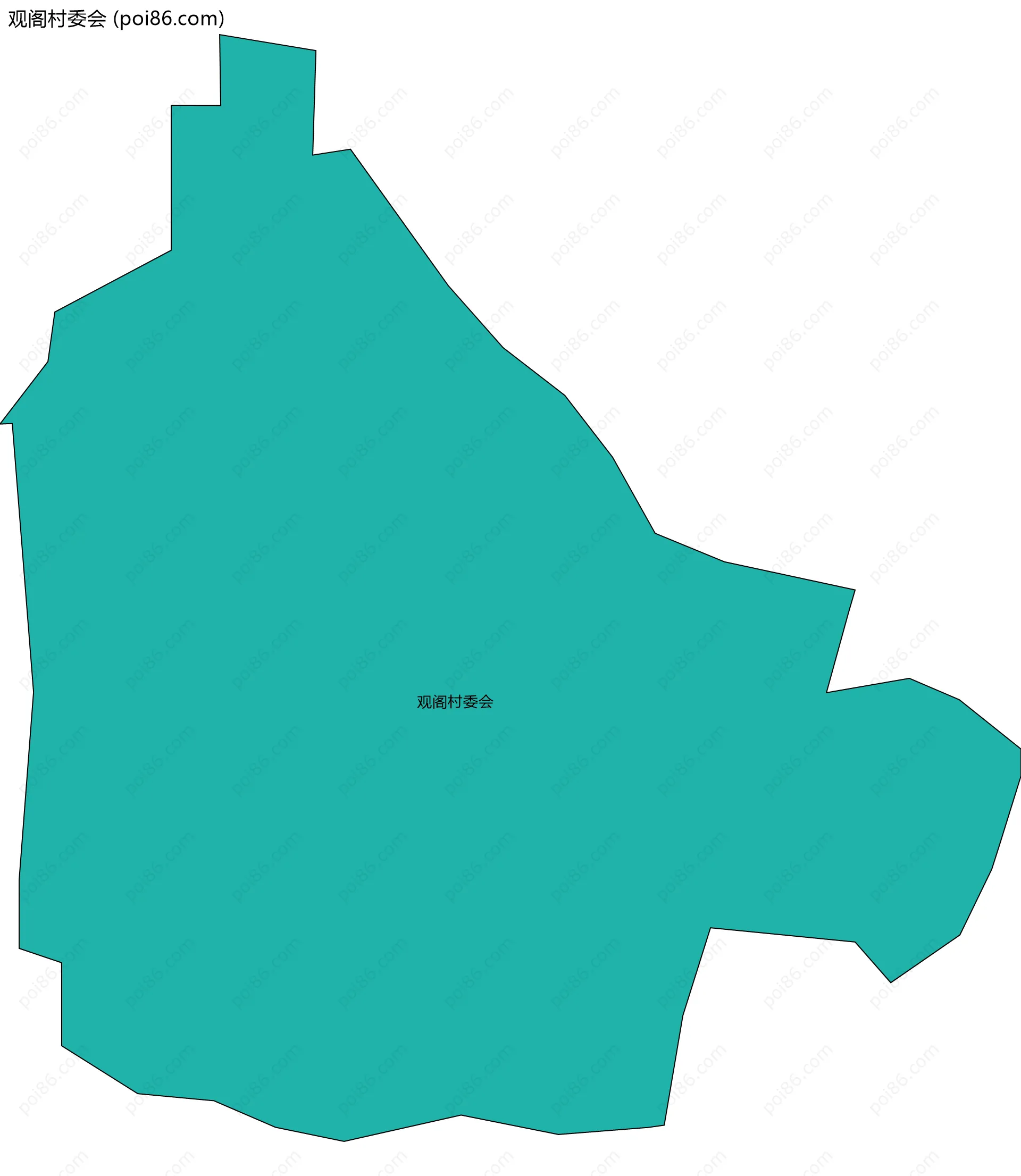 观阁村委会边界地图