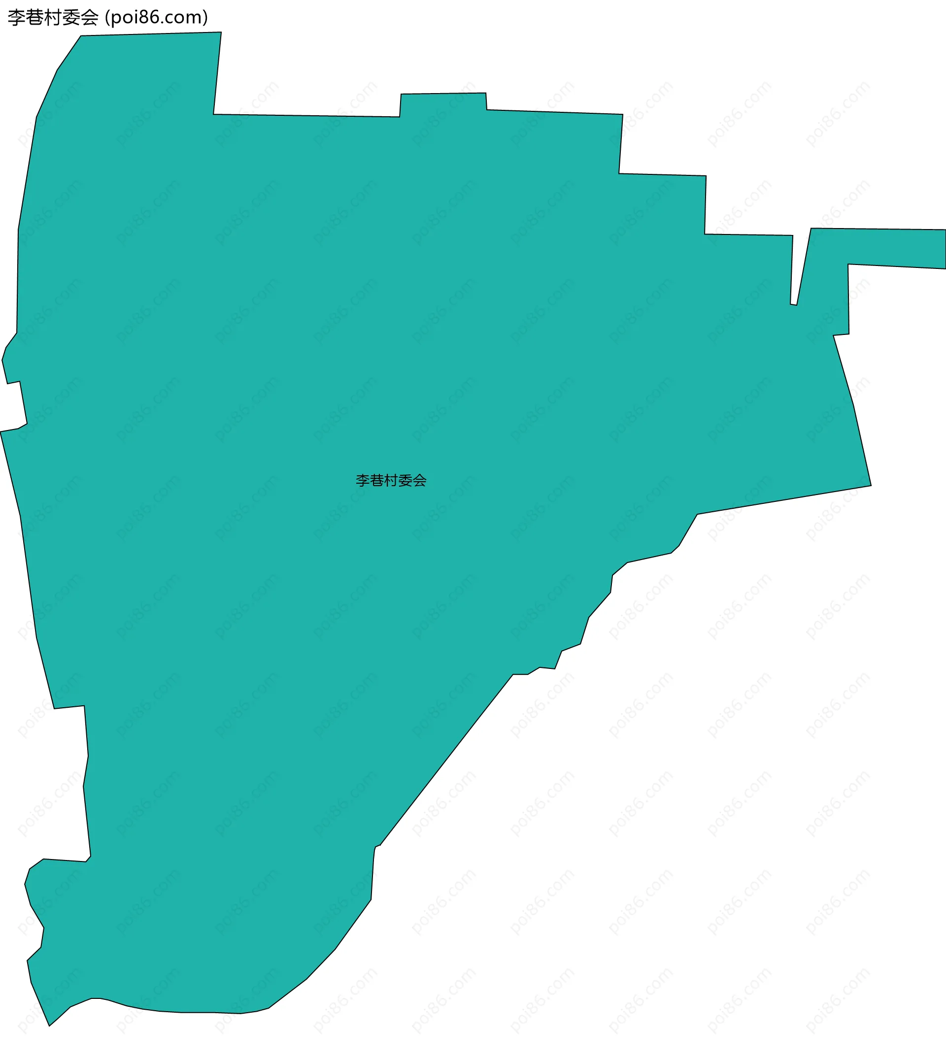 李巷村委会边界地图