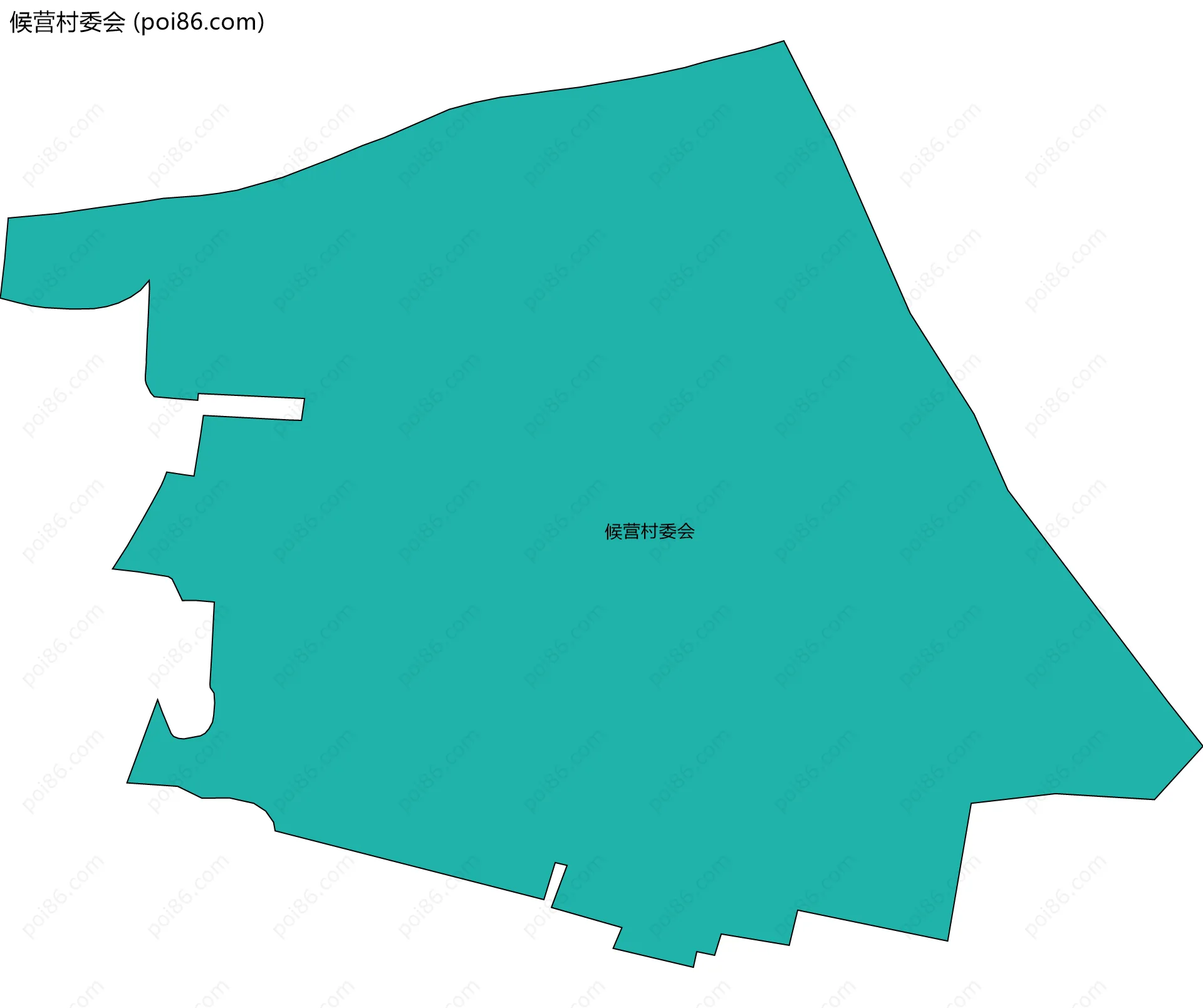 候营村委会边界地图
